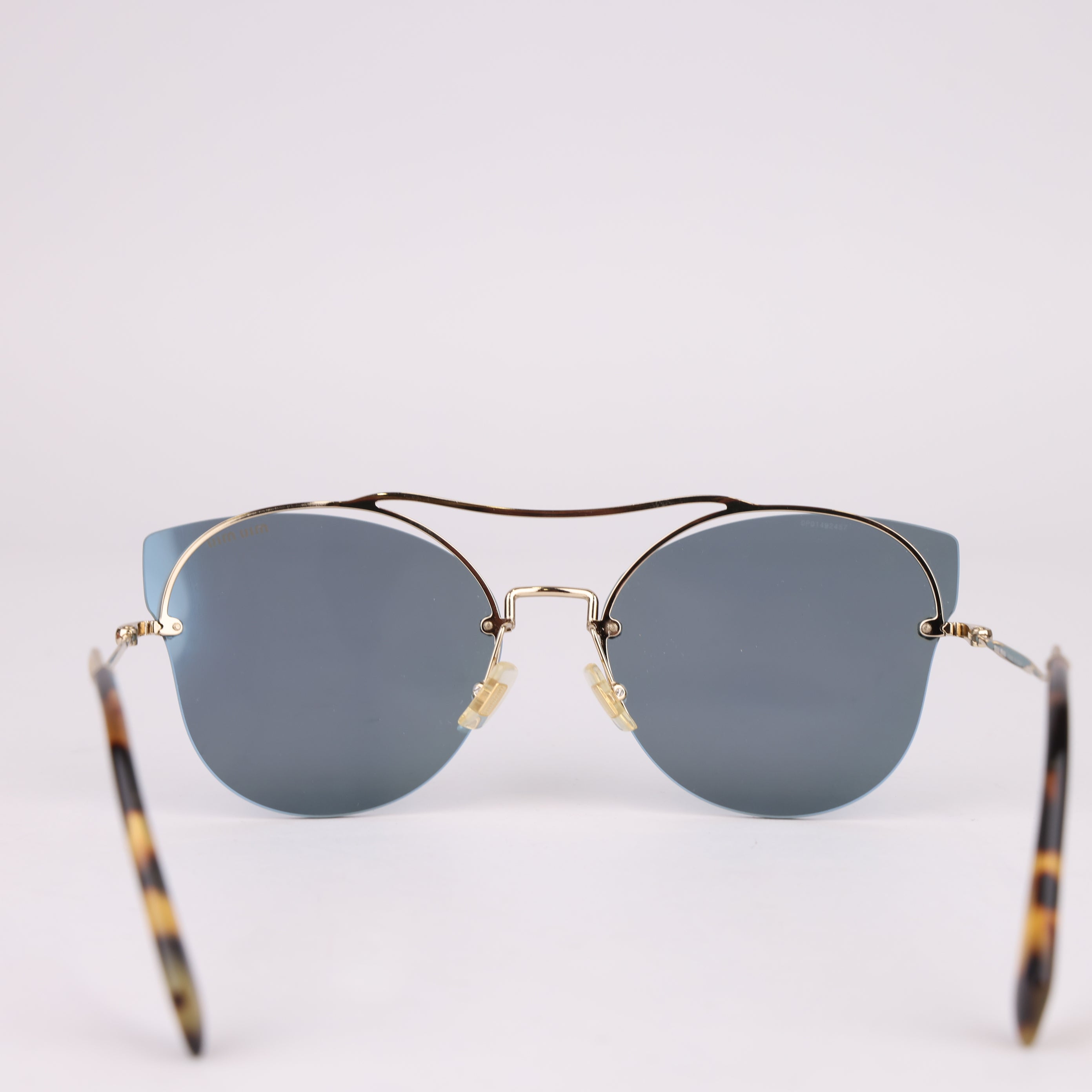 J1522 Miu Miu Mirrored Cat Eye Sunglasses- Pre Owned