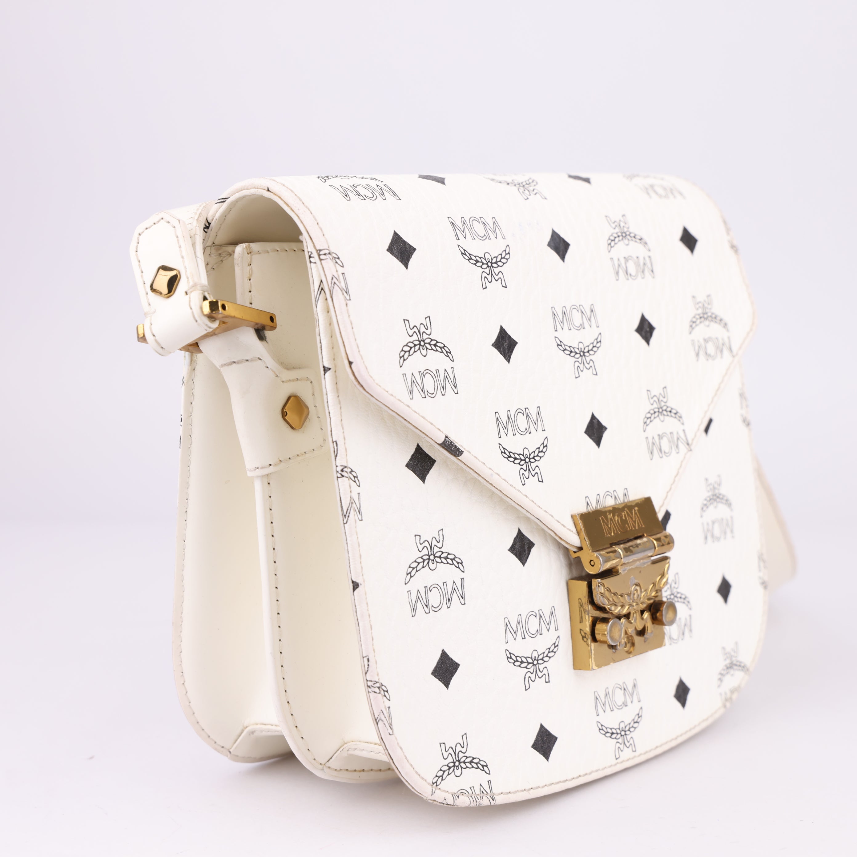 J1512 MCM Patricia Visetos Shoulder Bag- Pre Owned