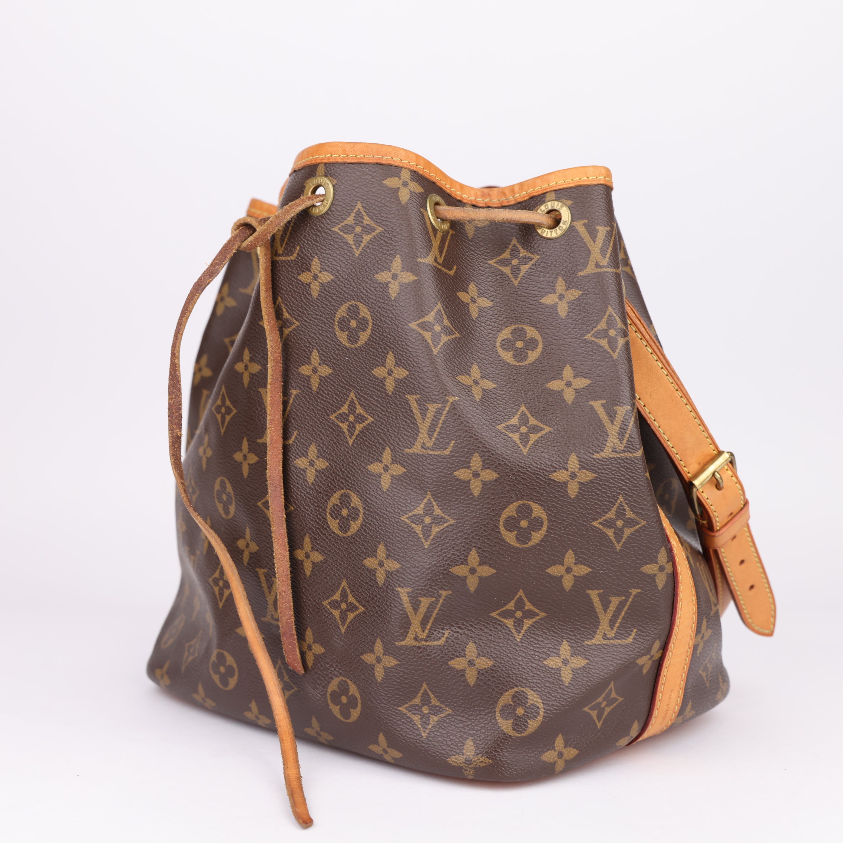 J1486 Louis Vuitton Petit Noe Handbag Monogram Canvas- Pre Owned