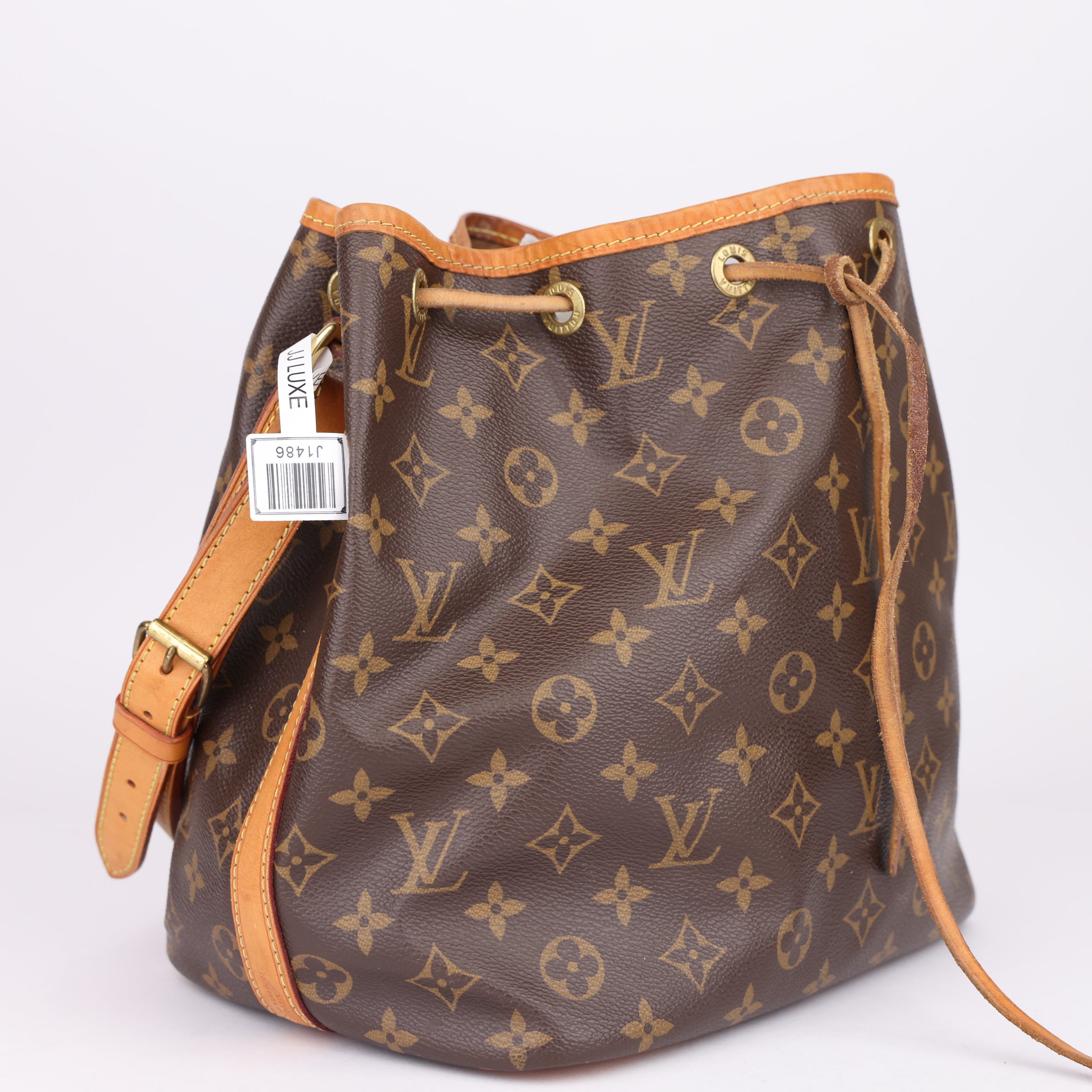 J1486 Louis Vuitton Petit Noe Handbag Monogram Canvas- Pre Owned
