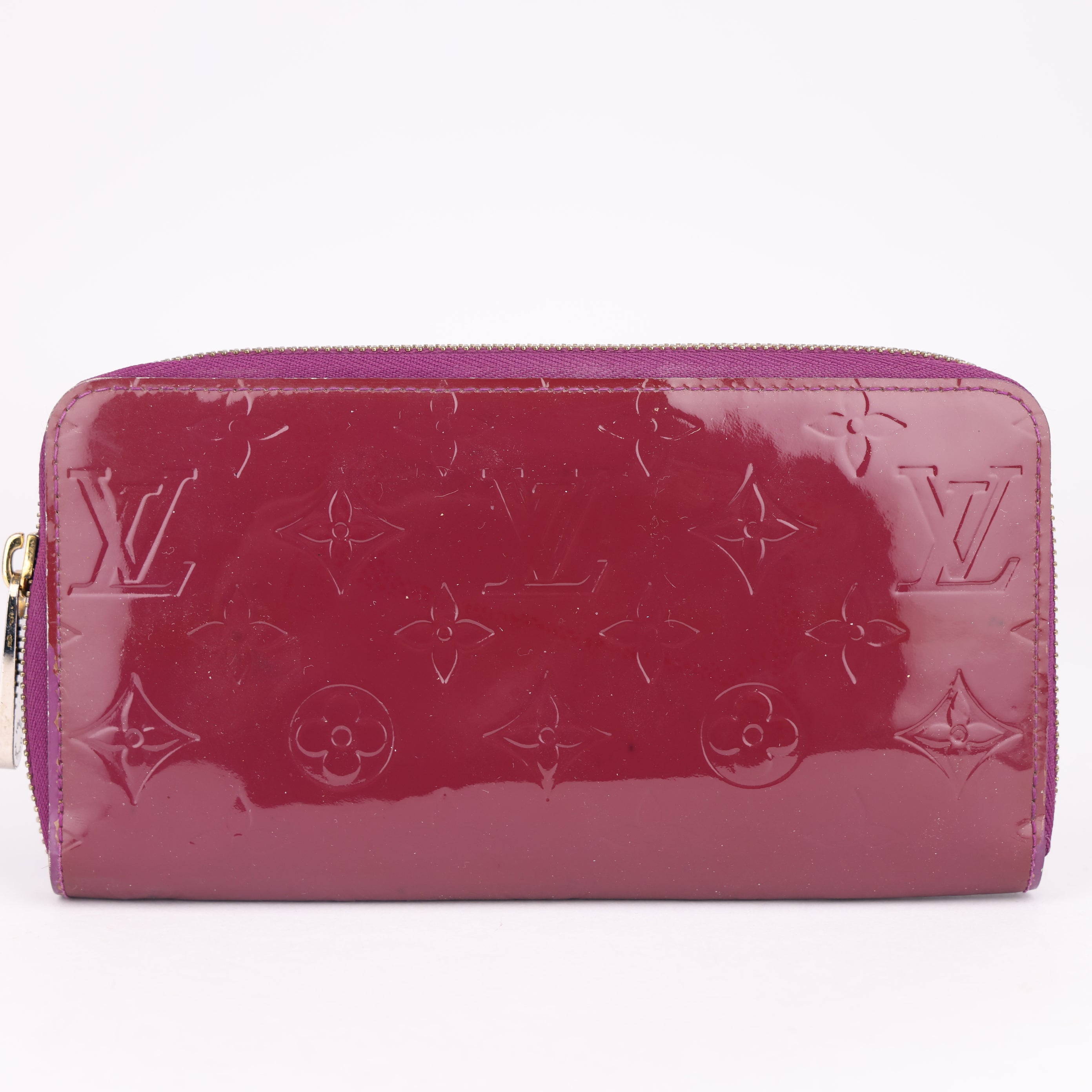 J1482 Louis Vuitton Zippy Wallet Red Patent leather- Pre Owned