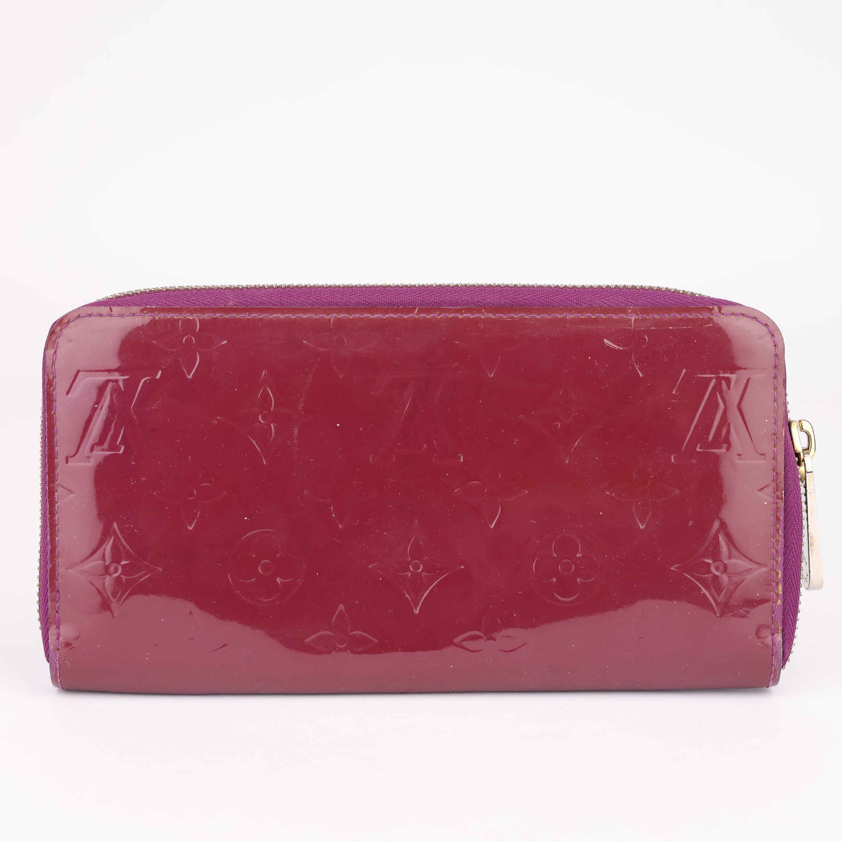 J1482 Louis Vuitton Zippy Wallet Red Patent leather- Pre Owned