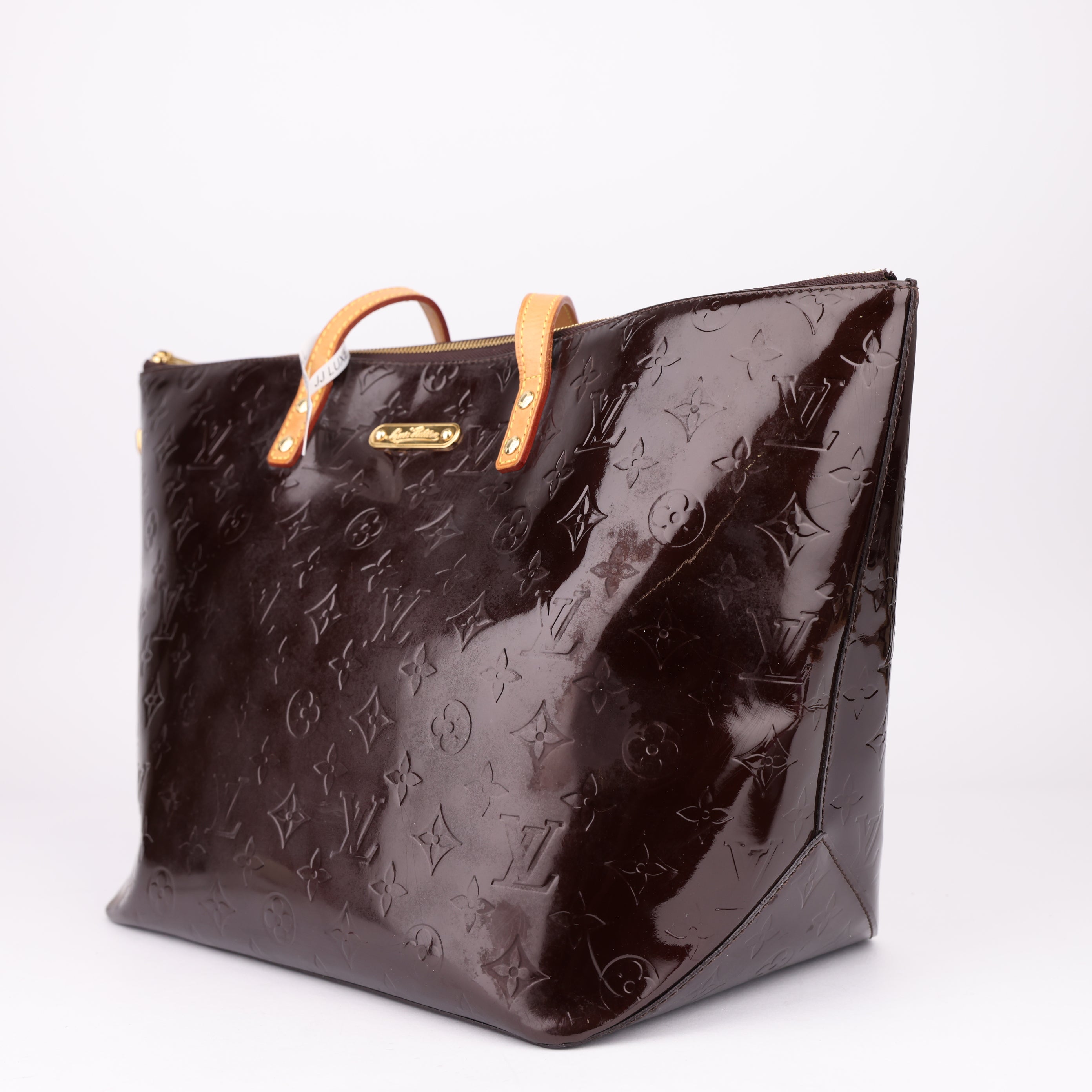 J1466 Louis Vuitton Amaranth Burgundy Leather Bellevue PM Shoulder Bag- Pre Owned