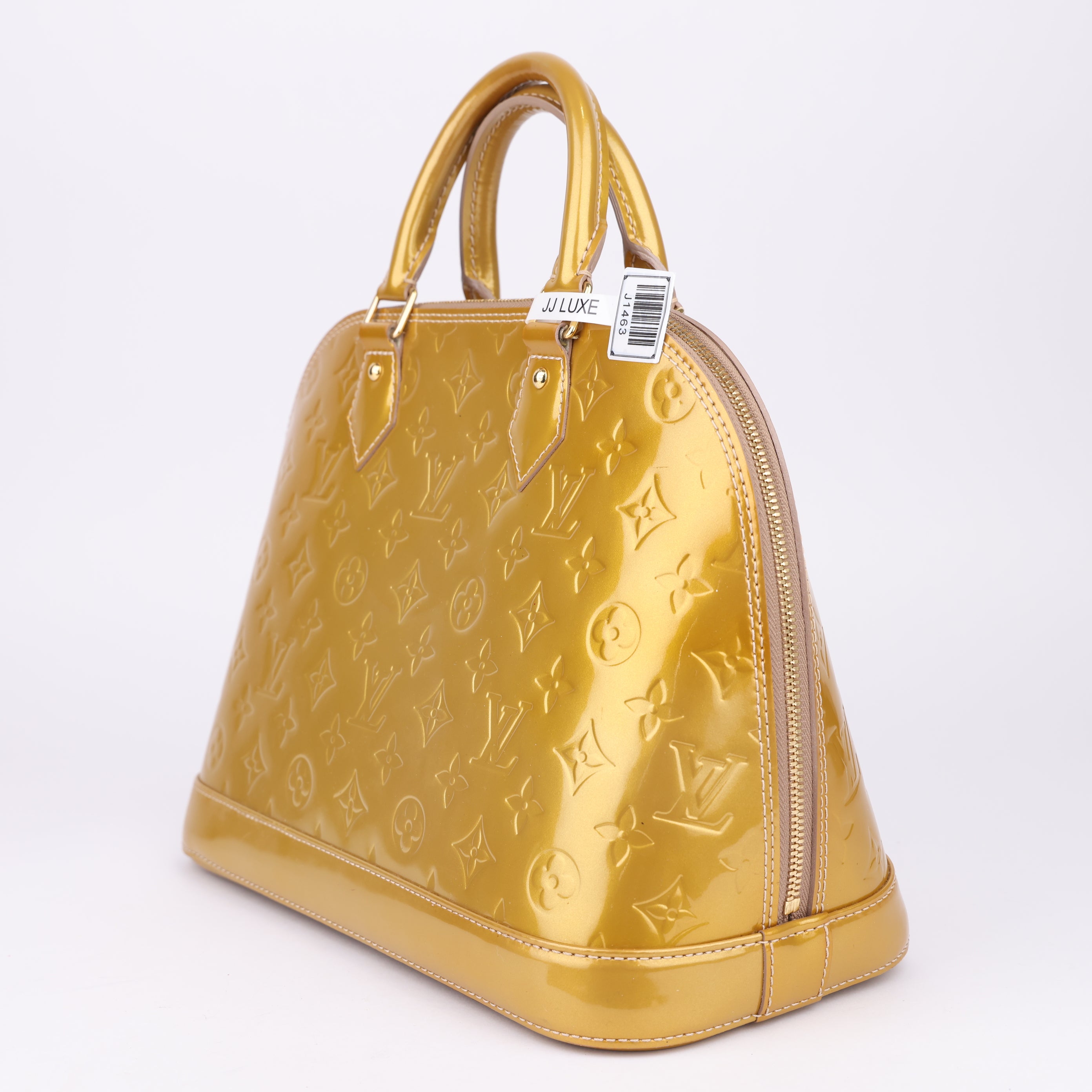 J1463 Louis Vuitton Alma Patent PM Golden Bag- Pre Owned