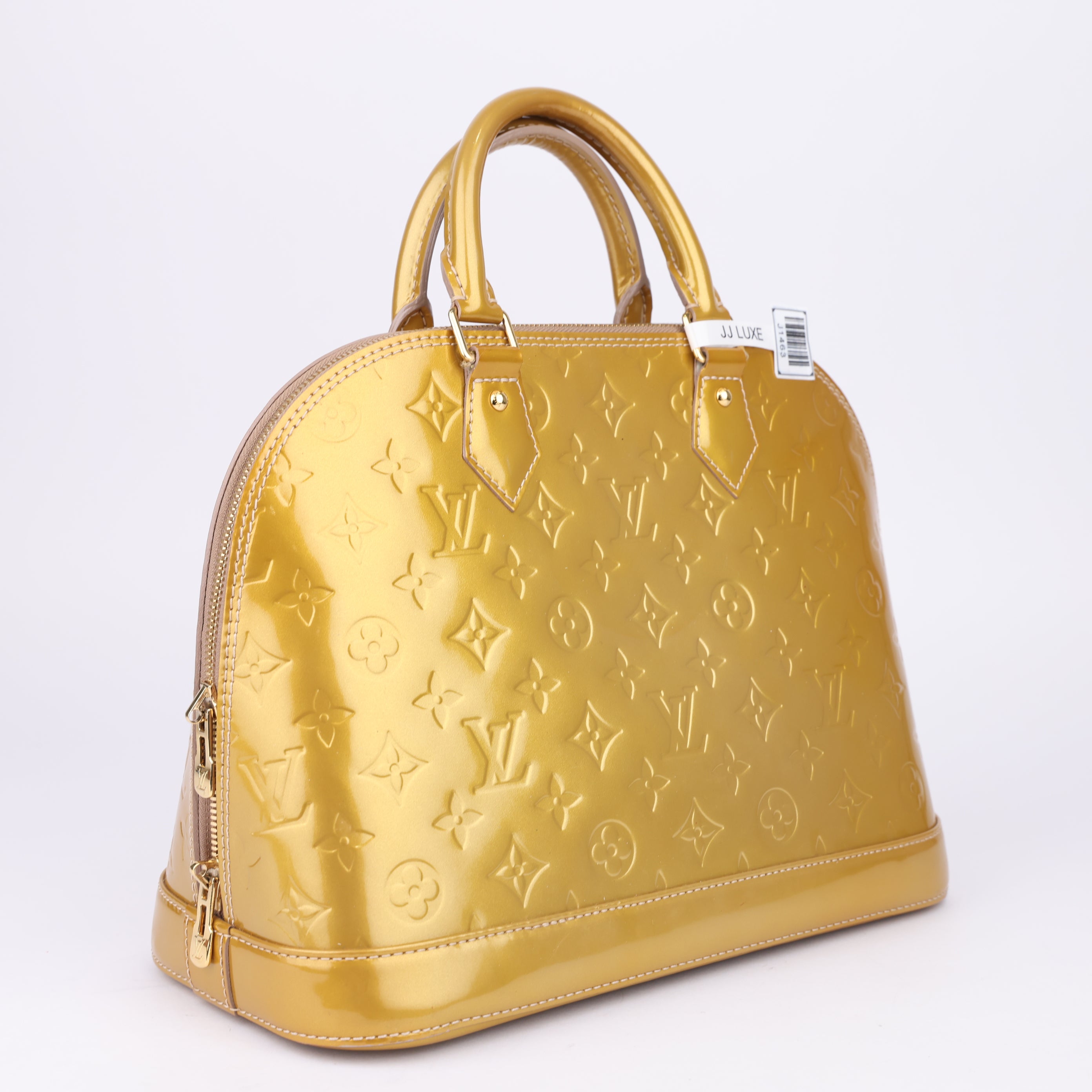J1463 Louis Vuitton Alma Patent PM Golden Bag- Pre Owned