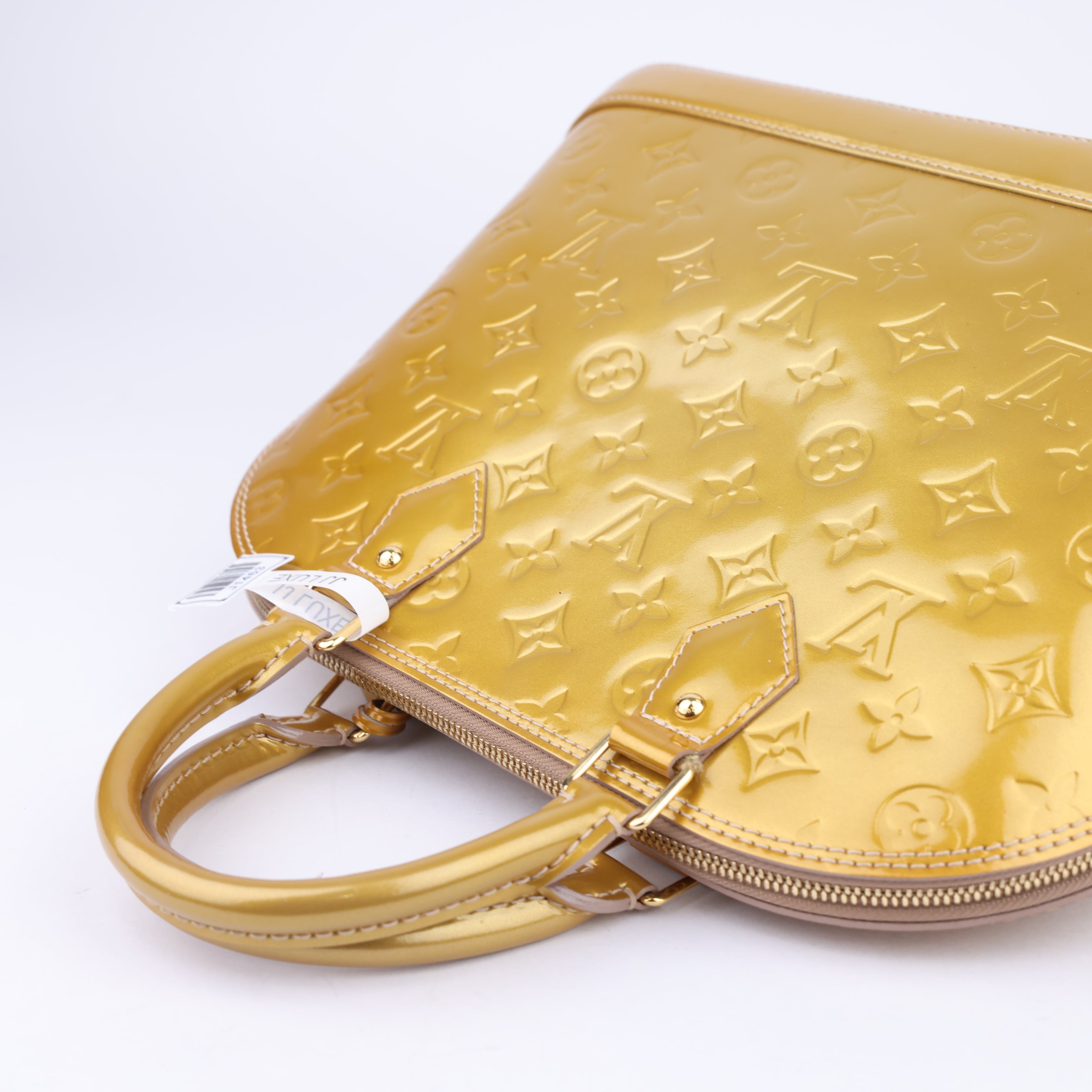 J1463 Louis Vuitton Alma Patent PM Golden Bag- Pre Owned