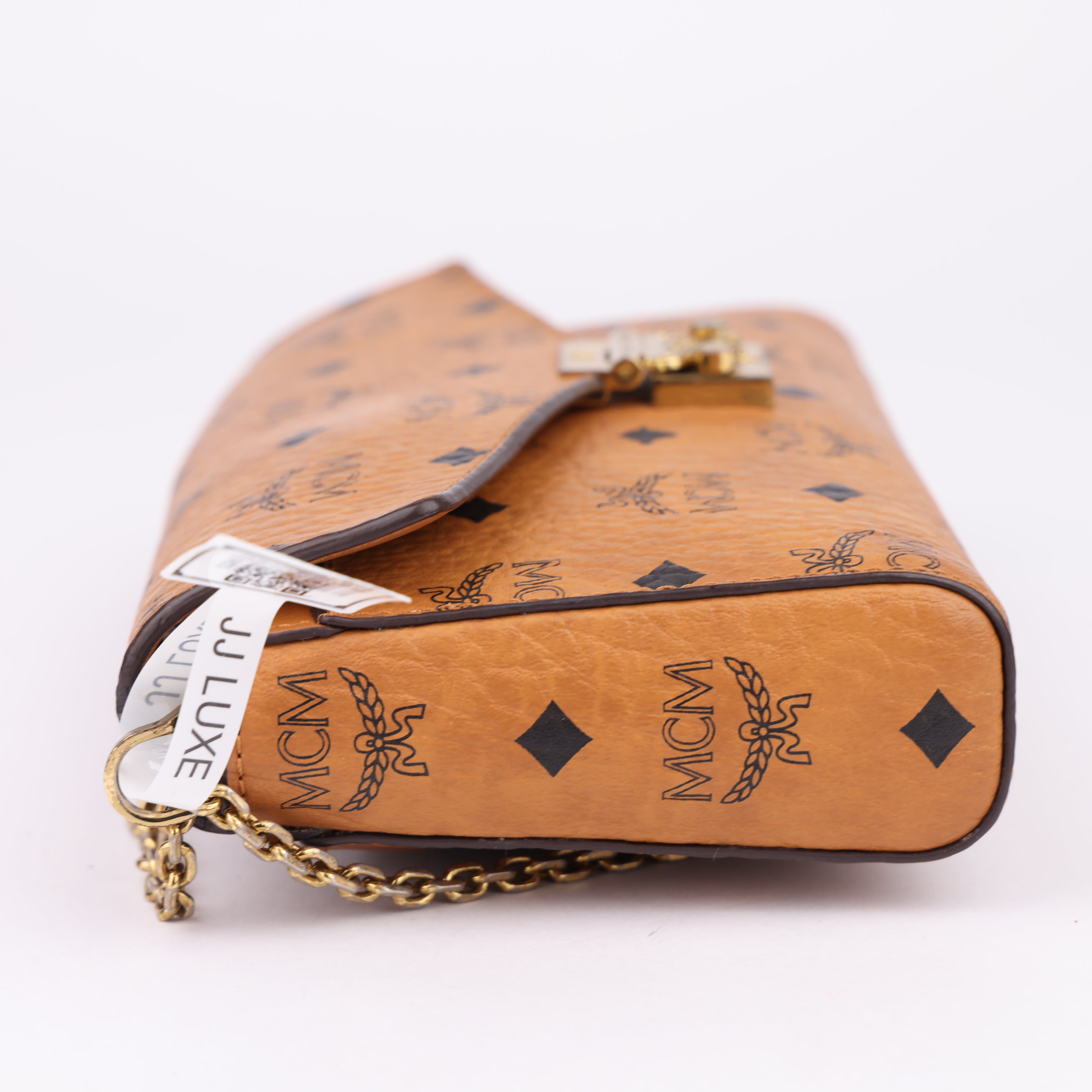 J1475 MCM Brown Visetos Crossbody Bag- Pre Owned