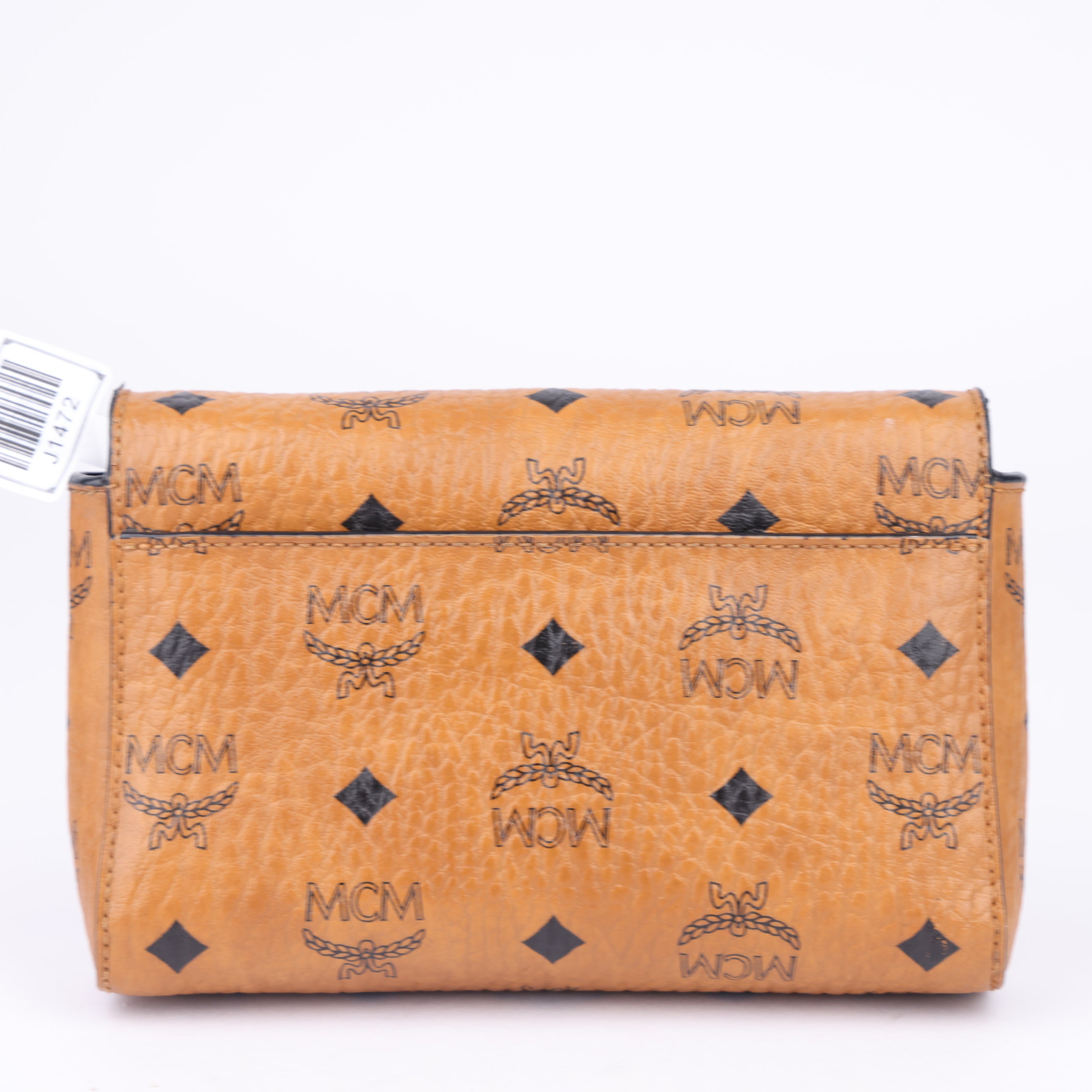 J1472 MCM Leather Printed Shoulder Bag- Pre Owned