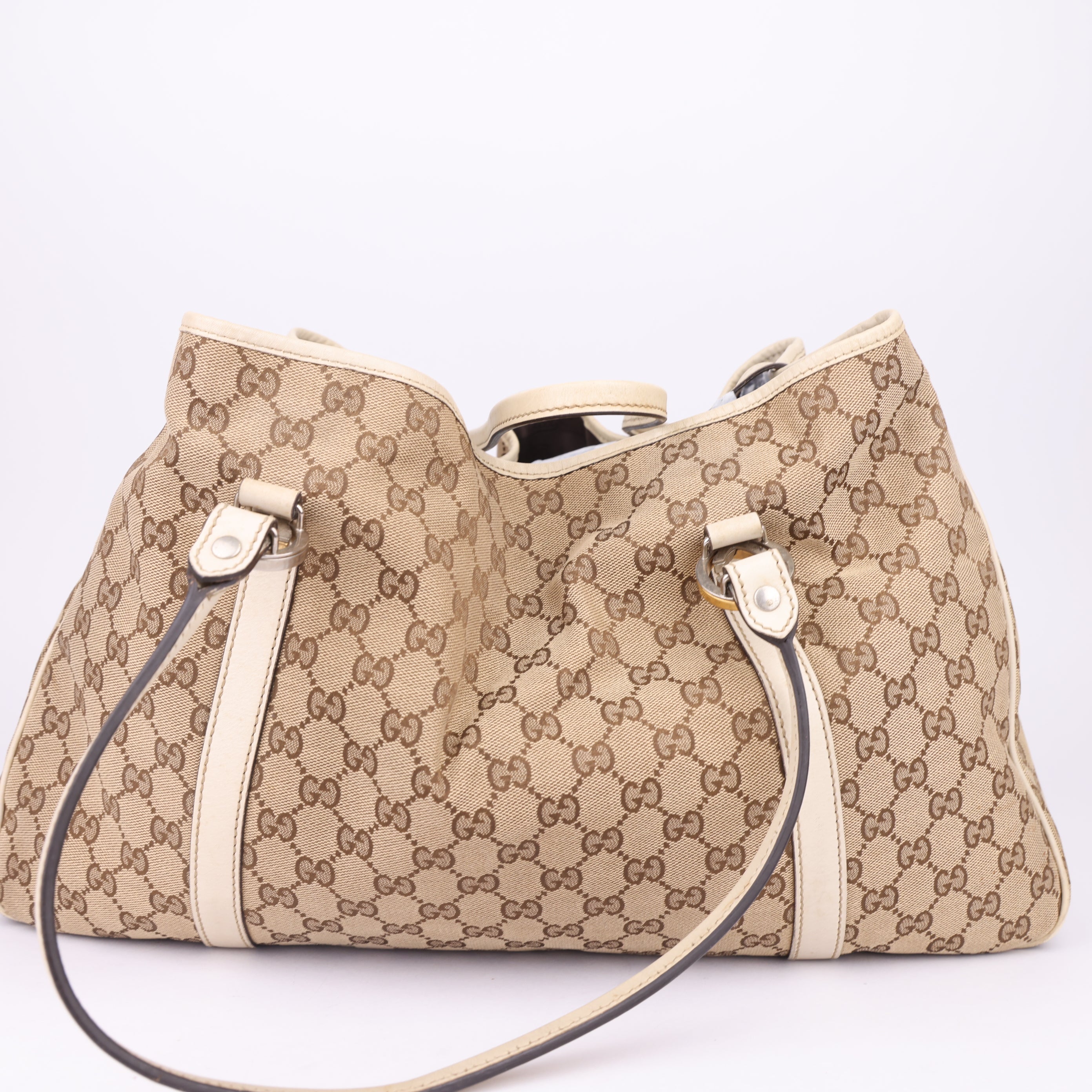 J1464 Gucci GG Canvas Twins Tote Bag- Pre Owned