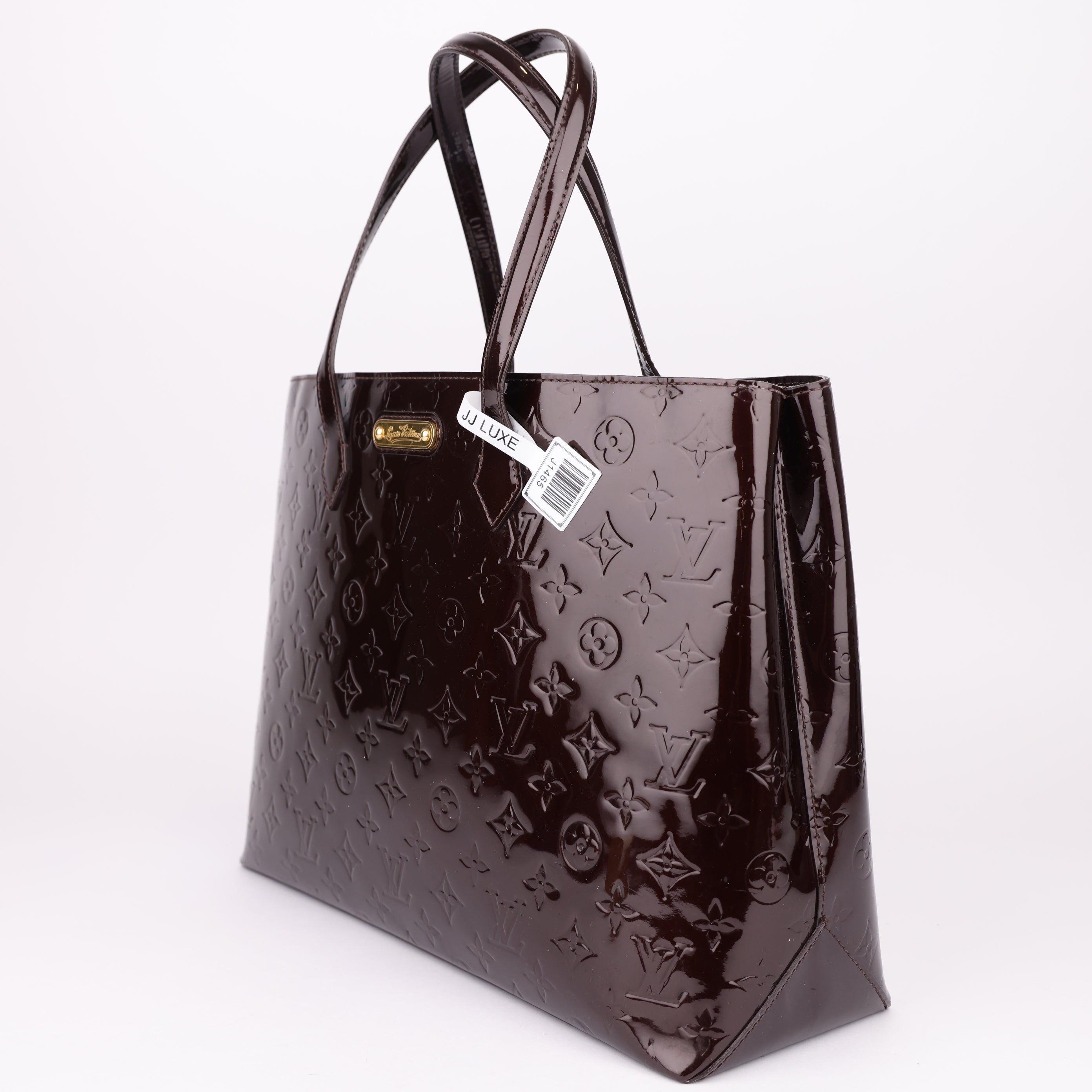 J1465 Louis Vuitton Amarante Monogram Vernis Wilshire MM Bag - Pre Owned