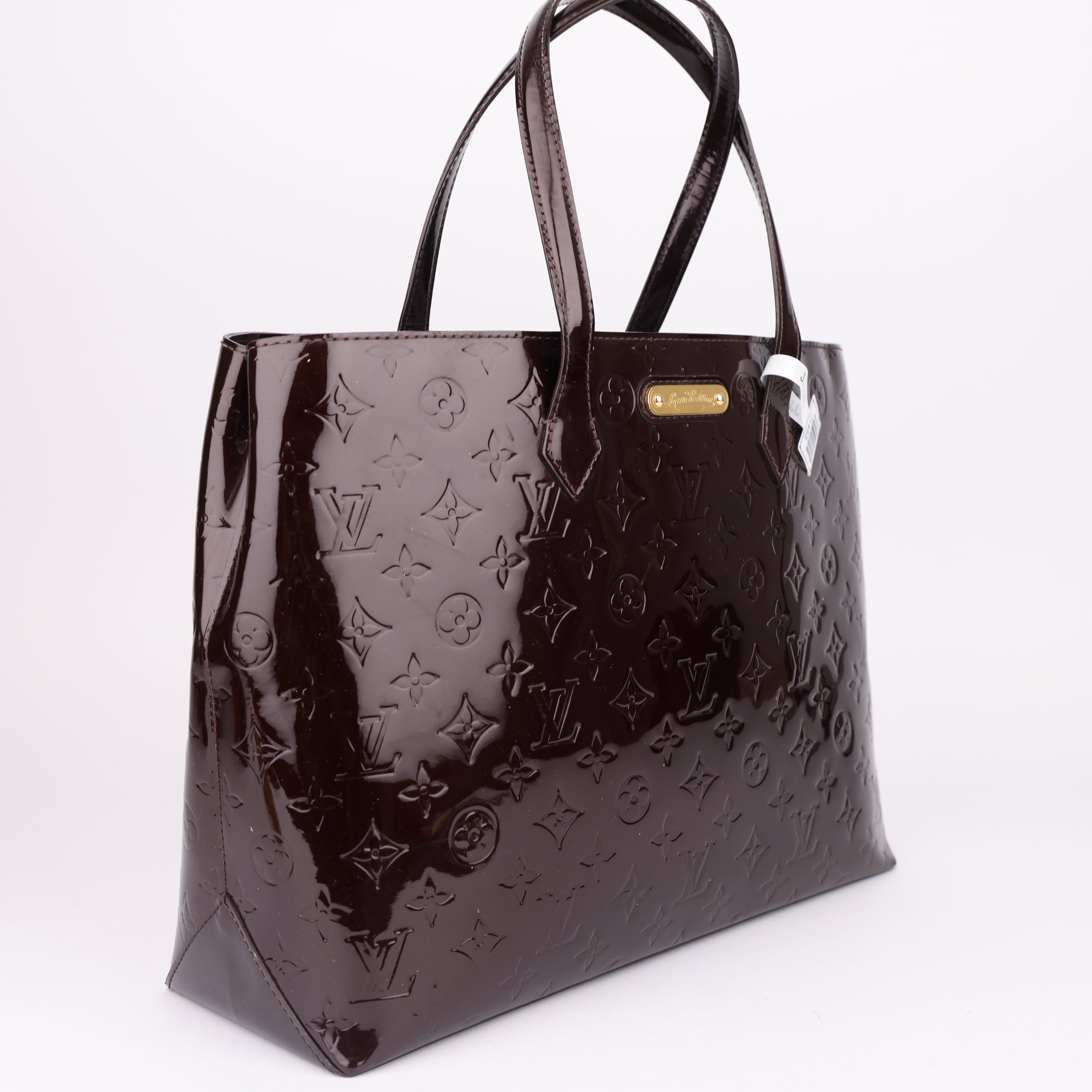 J1465 Louis Vuitton Amarante Monogram Vernis Wilshire MM Bag - Pre Owned