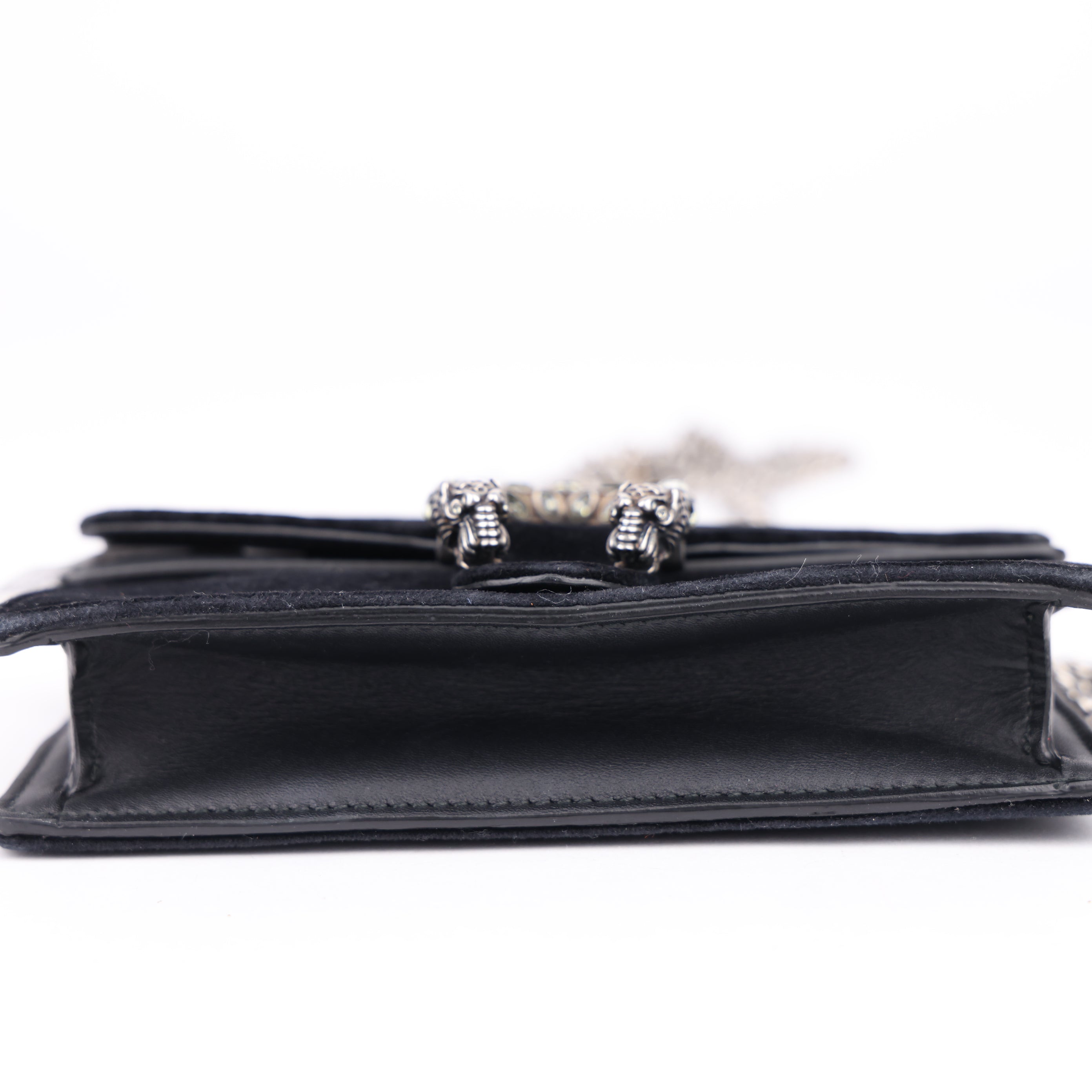 J1493 GUCCI Super Mini Dionysus Velvet Black - Pre Owned
