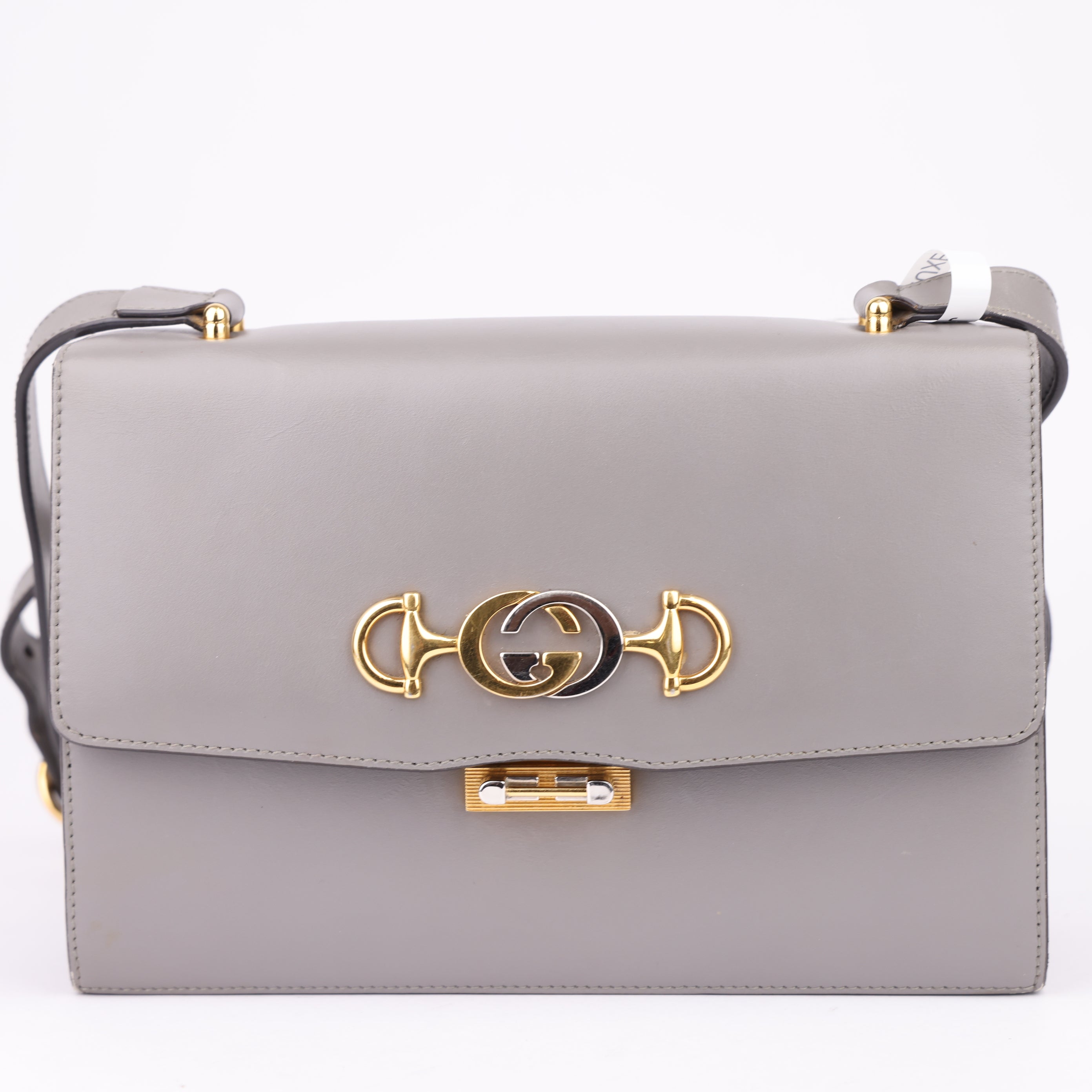 J1495 Gucci Zumi Leather Shoulder Bag Brown- Pre Owned