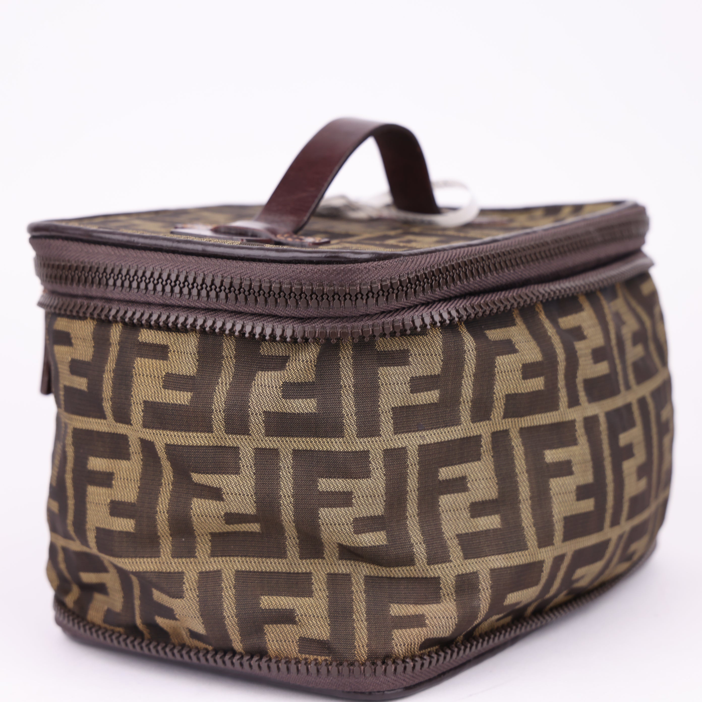 J1498 Fendi Vintage Zucca Cosmetic Bag- Pre Owned