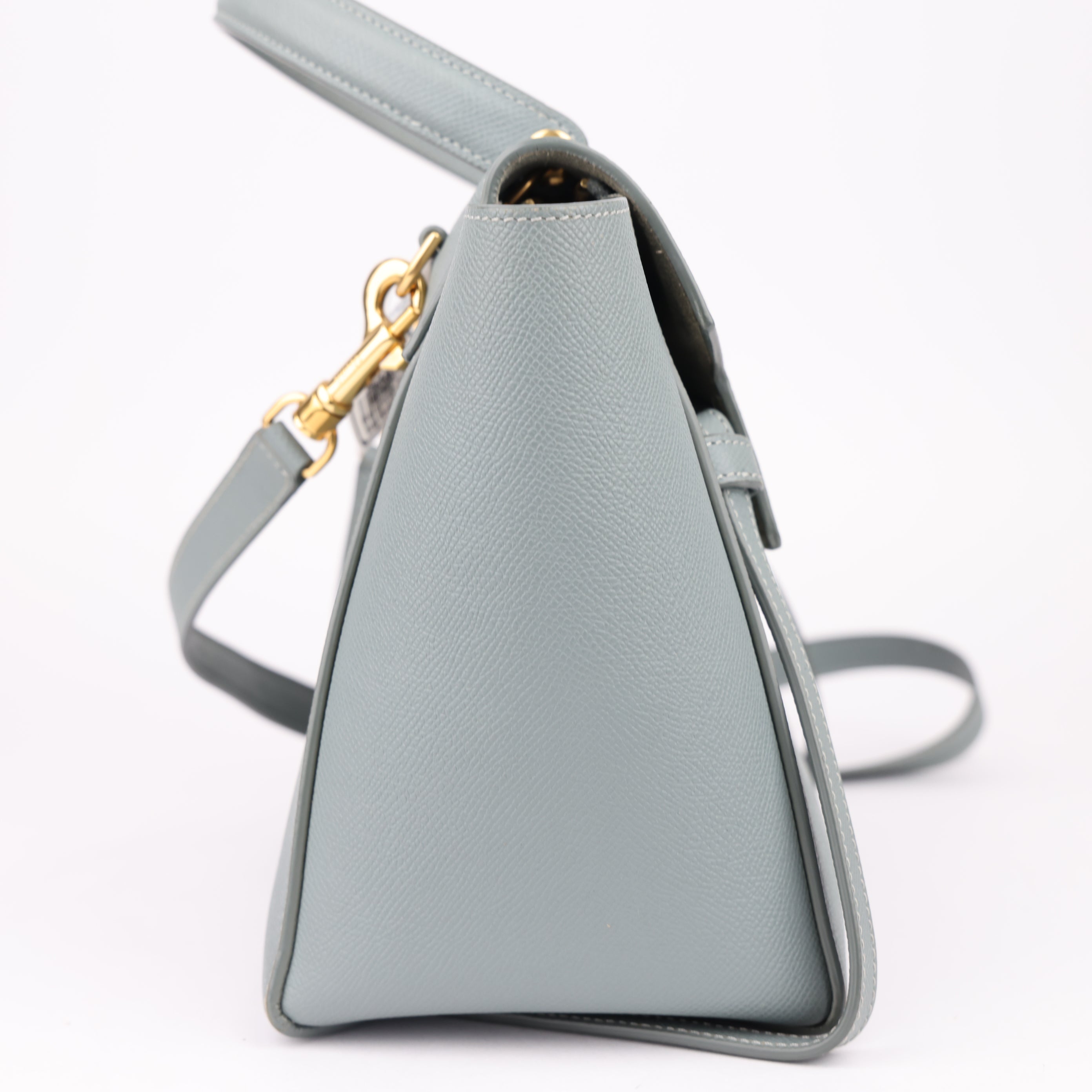 J1499 Celine Leather Belt Bag Nano Handbag Blue Pony- Pre Owned