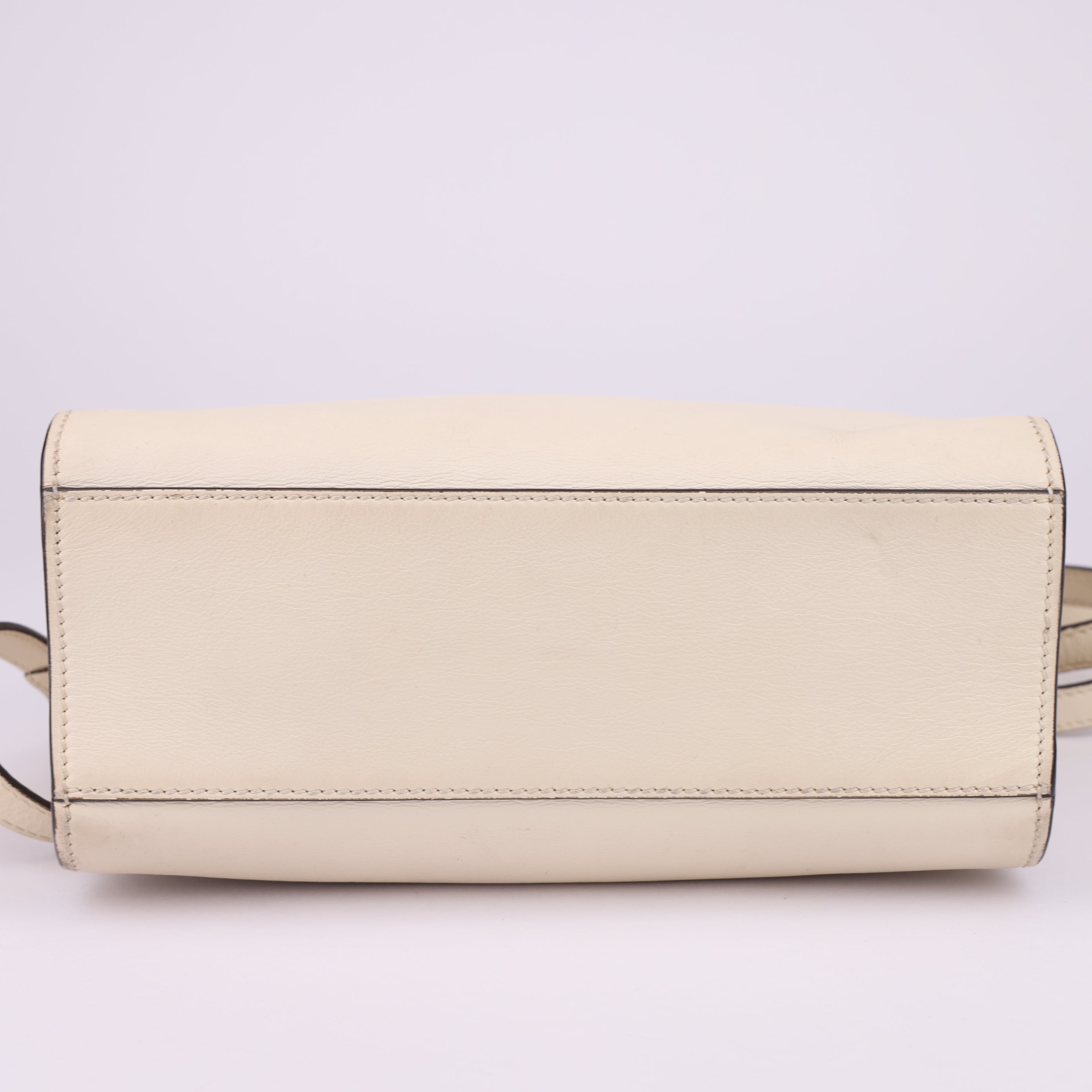 J1457 GUCCI Japan limited Tote Bag Leather White Gold- Pre Owned