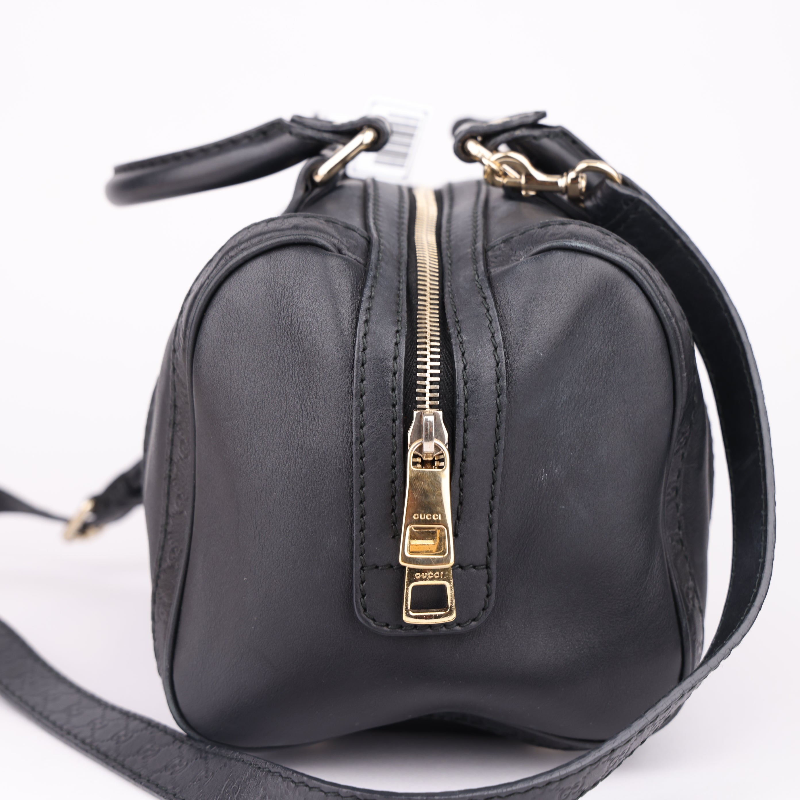 J1455 Gucci Black Leather Medium Joy Boston Bag- Pre Owned