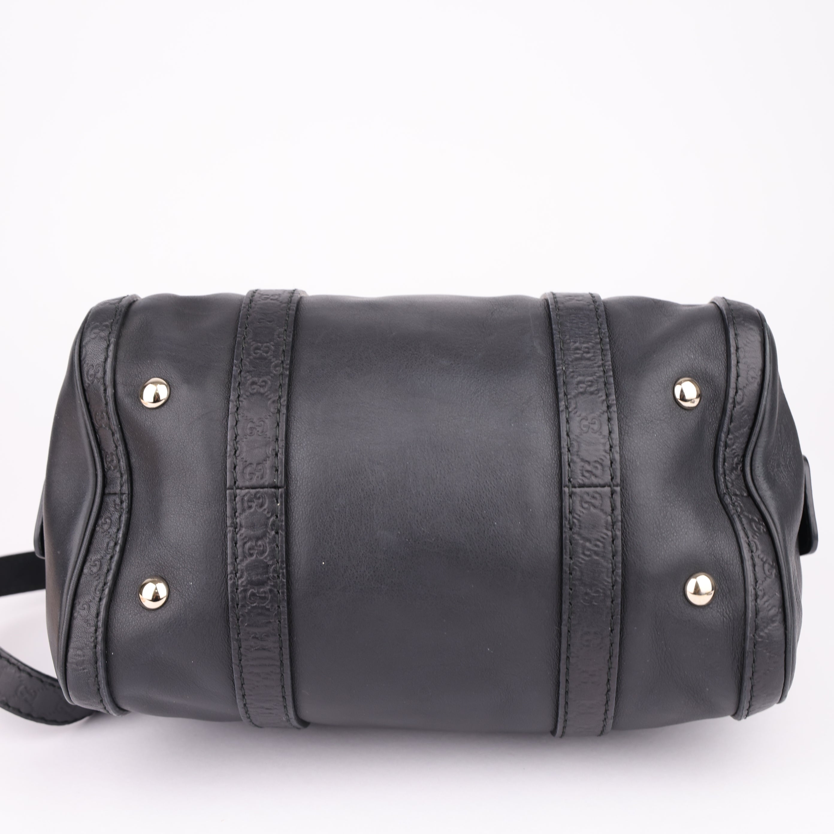 J1455 Gucci Black Leather Medium Joy Boston Bag- Pre Owned