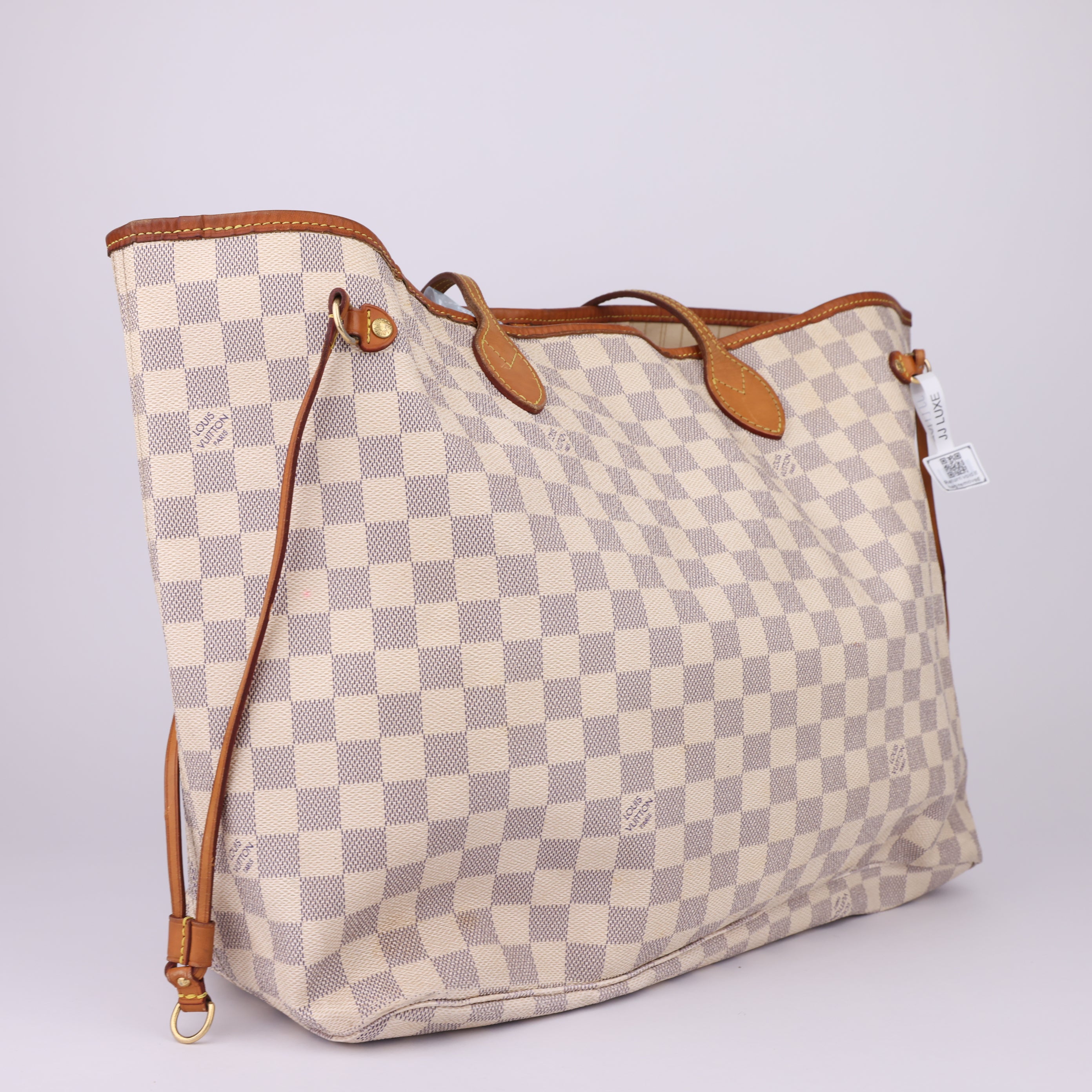 J1446 Louis Vuitton Neverfull GM Damier Azur tote- Pre Owned