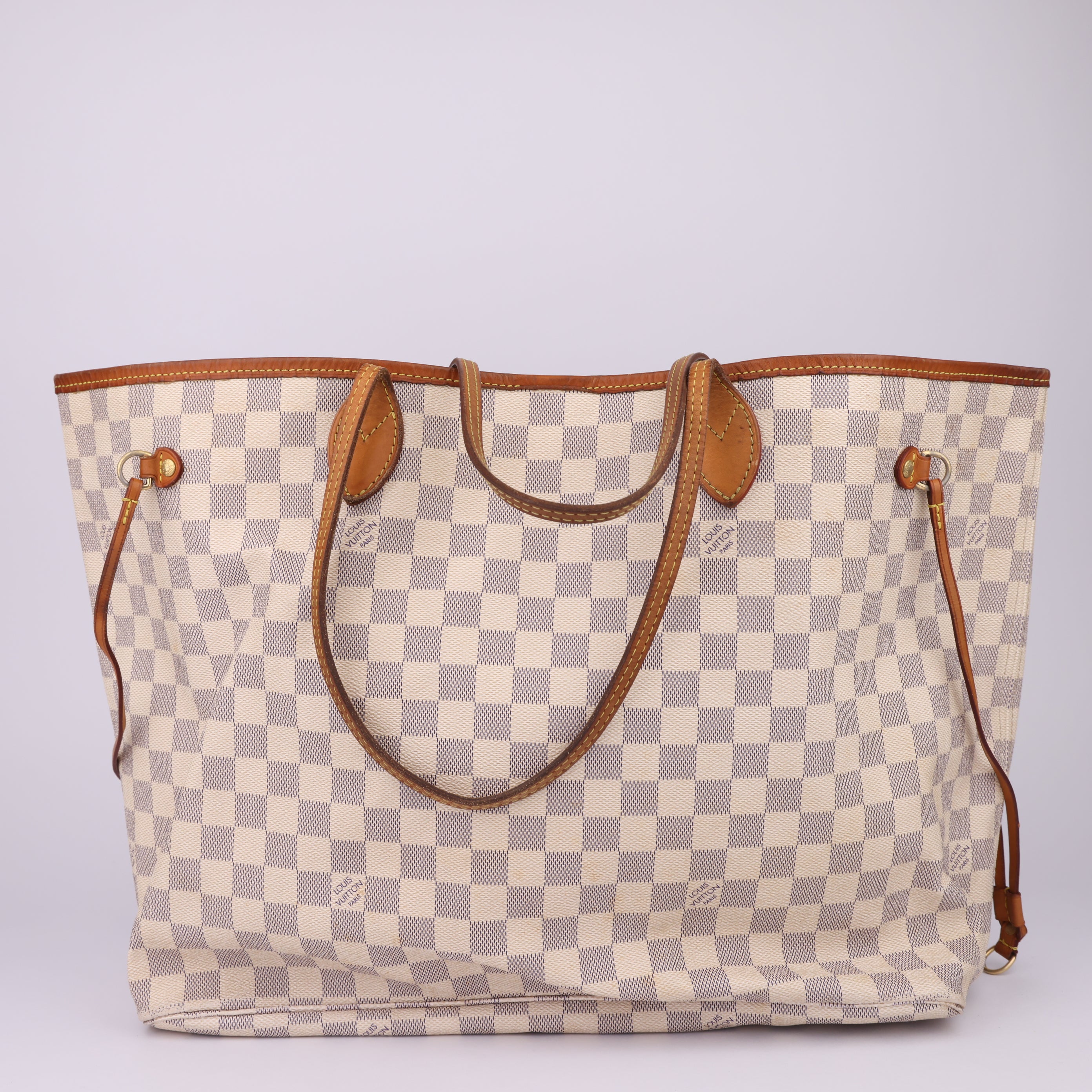 J1446 Louis Vuitton Neverfull GM Damier Azur tote- Pre Owned
