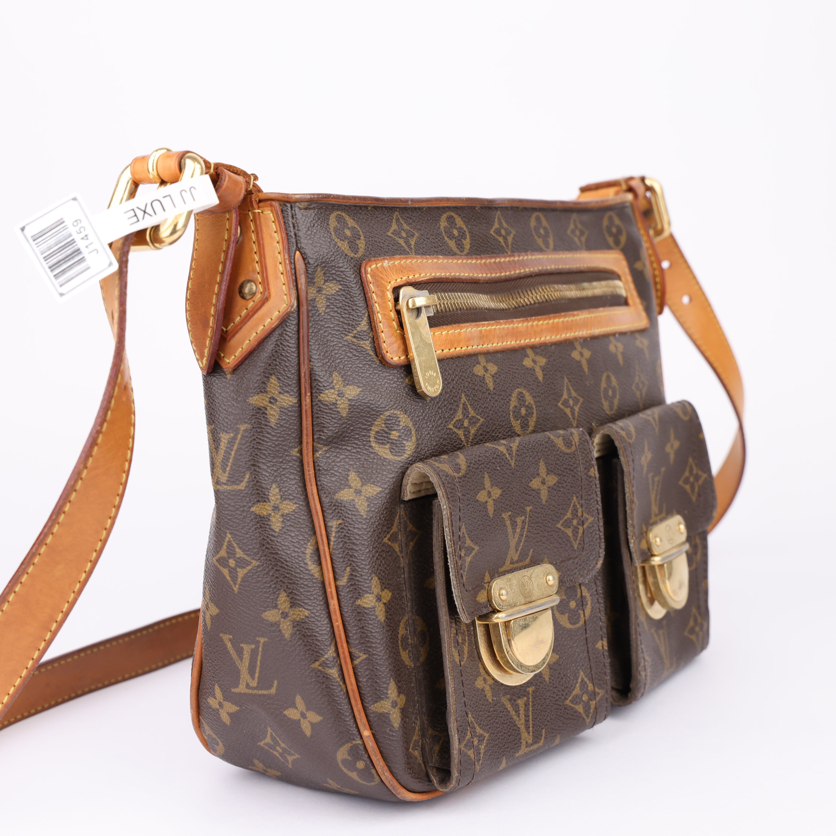 J1459 Louis Vuitton Monogram Canvas Hudson GM Bag- Pre Owned