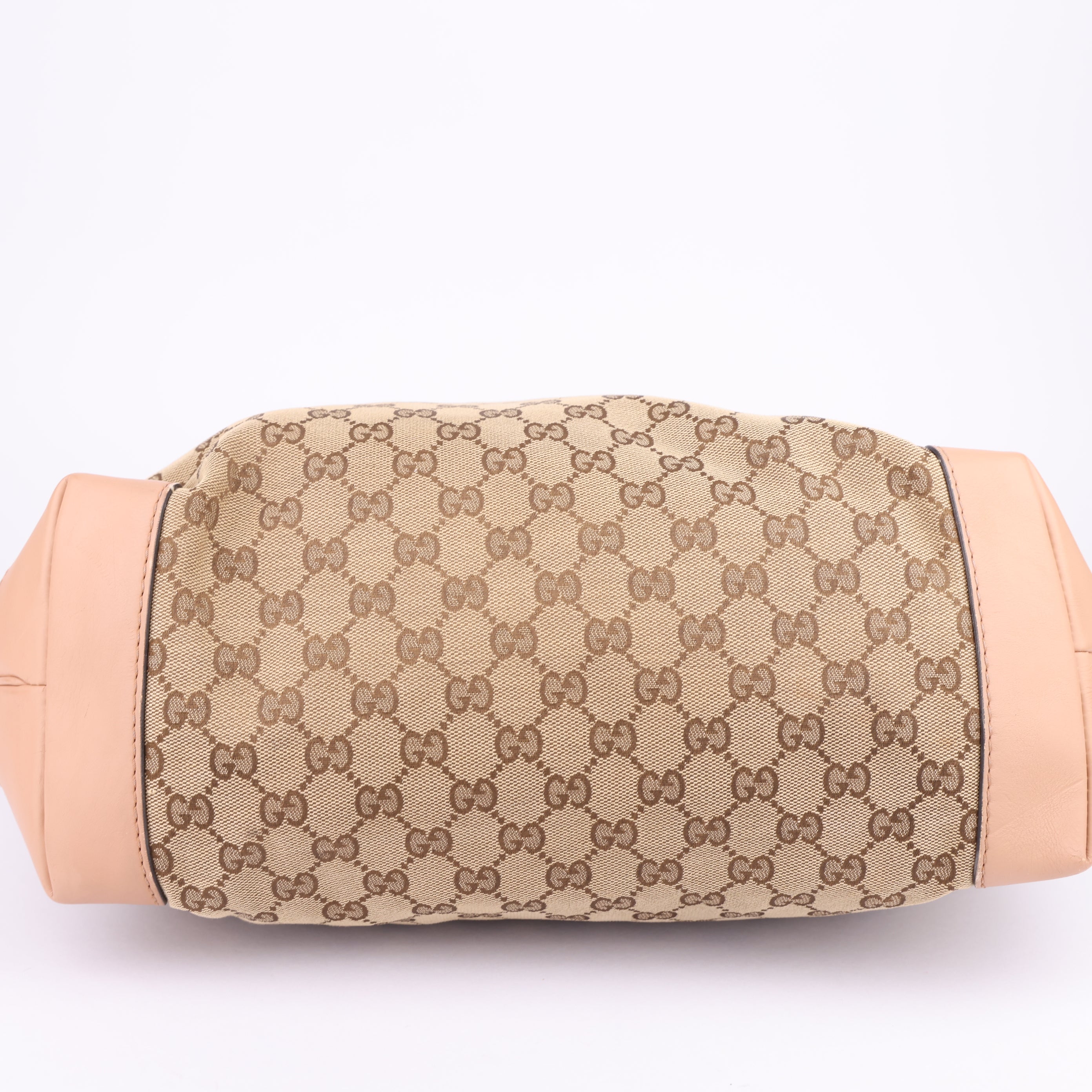 J1449 GUCCI GG Canvas Tote Bag Beige- Pre Owned