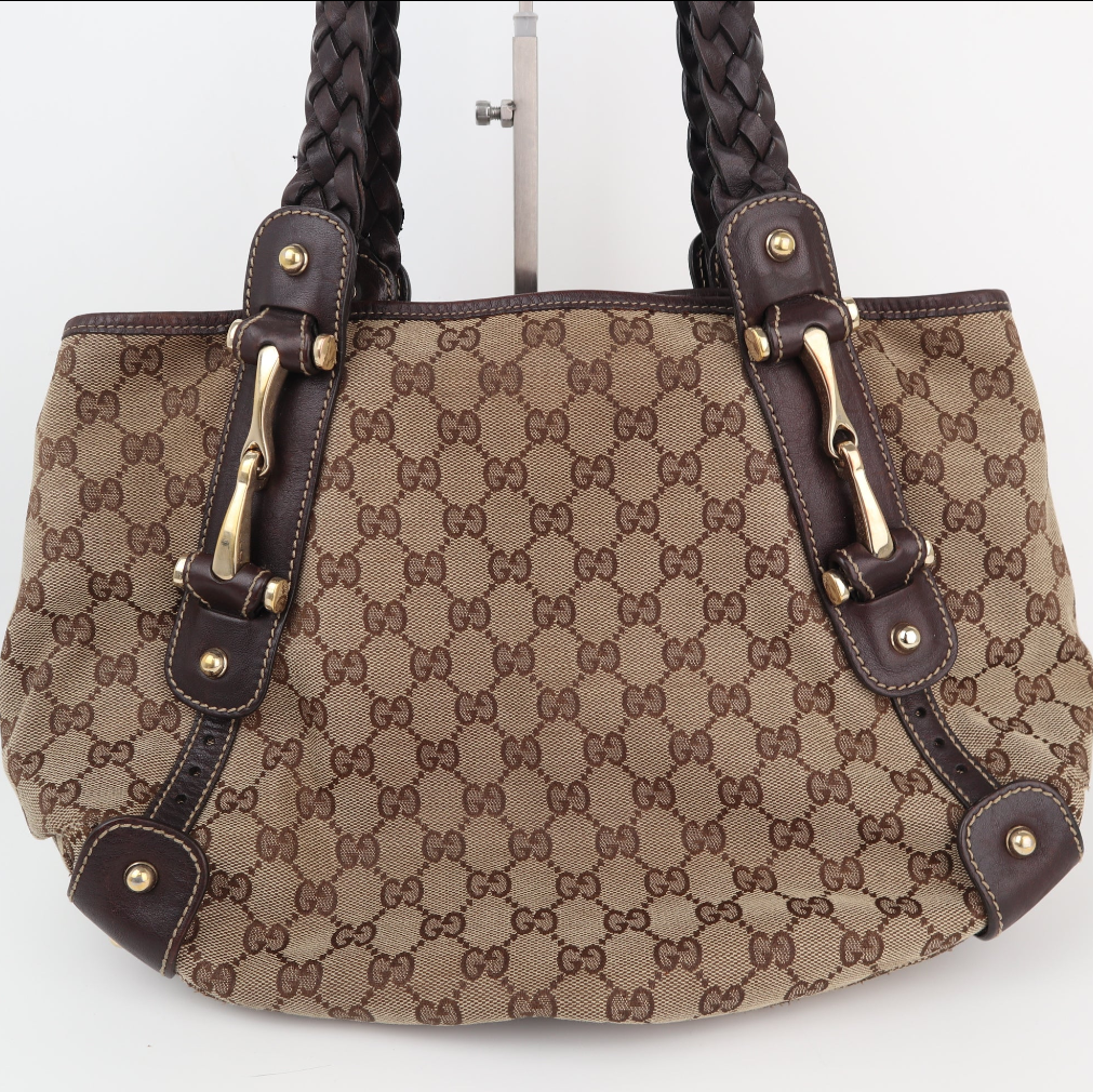 Gucci GG Canvas Pelham Shoulder Bag C1799 | Pre-Owned Very Good Brown GG Canvas