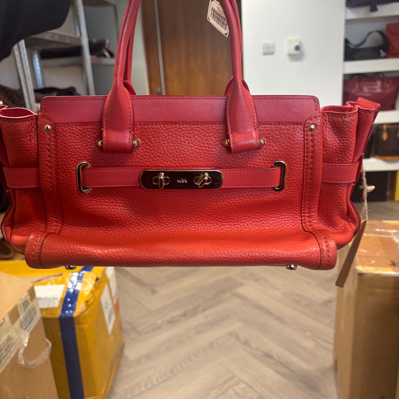 J2159 Handbag Coach red leather
