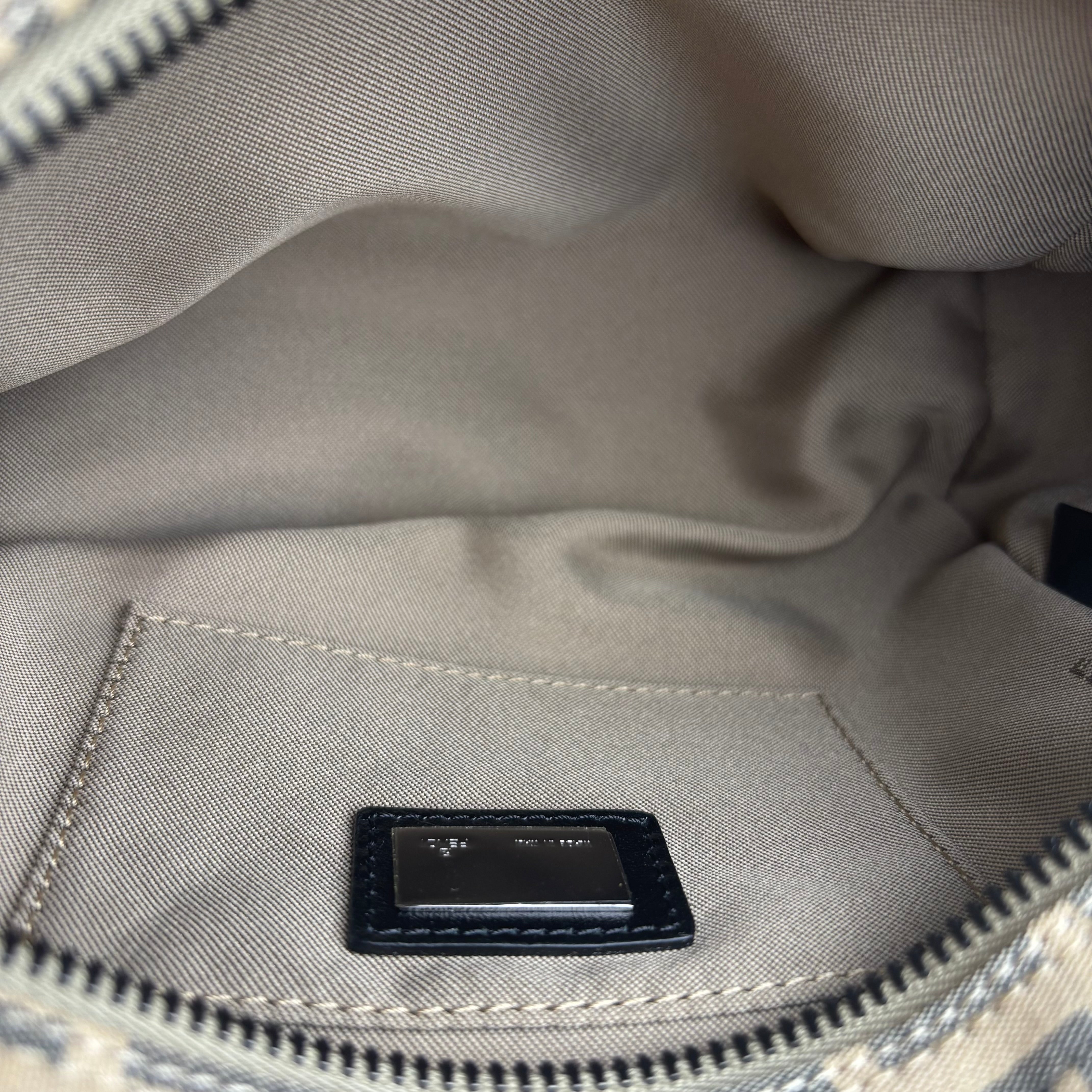Fendi Mini Zucchino Canvas Handle Bag Mini Bag J3112 | Pre-Owned Like New Brown Zucchino Canvas