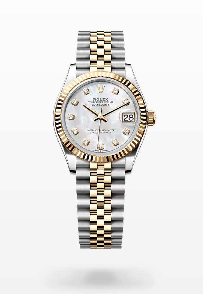Rolex Datejust 31 Steel &amp; Yellow Gold Mother of Pearl Diamond Dial