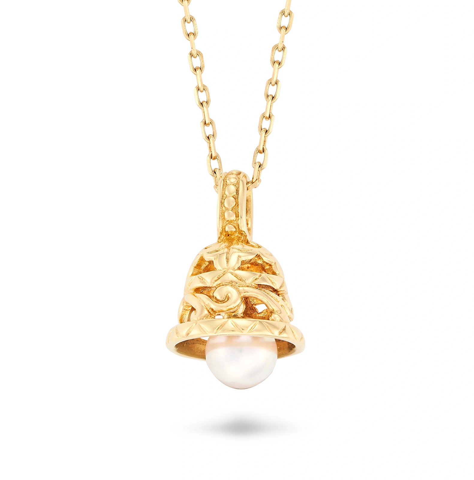 MIKIMOTO, A PEARL BELL PENDANT NECKLACE