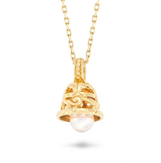 MIKIMOTO, A PEARL BELL PENDANT NECKLACE