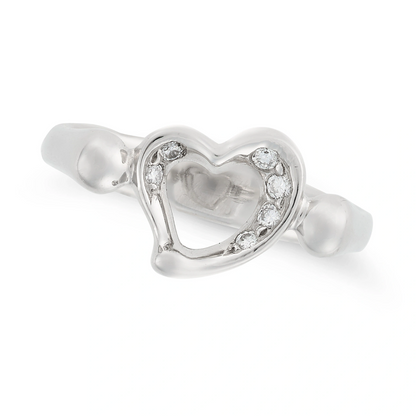 ELSA PERETTI FOR TIFFANY & CO., A DIAMOND OPEN HEART RING