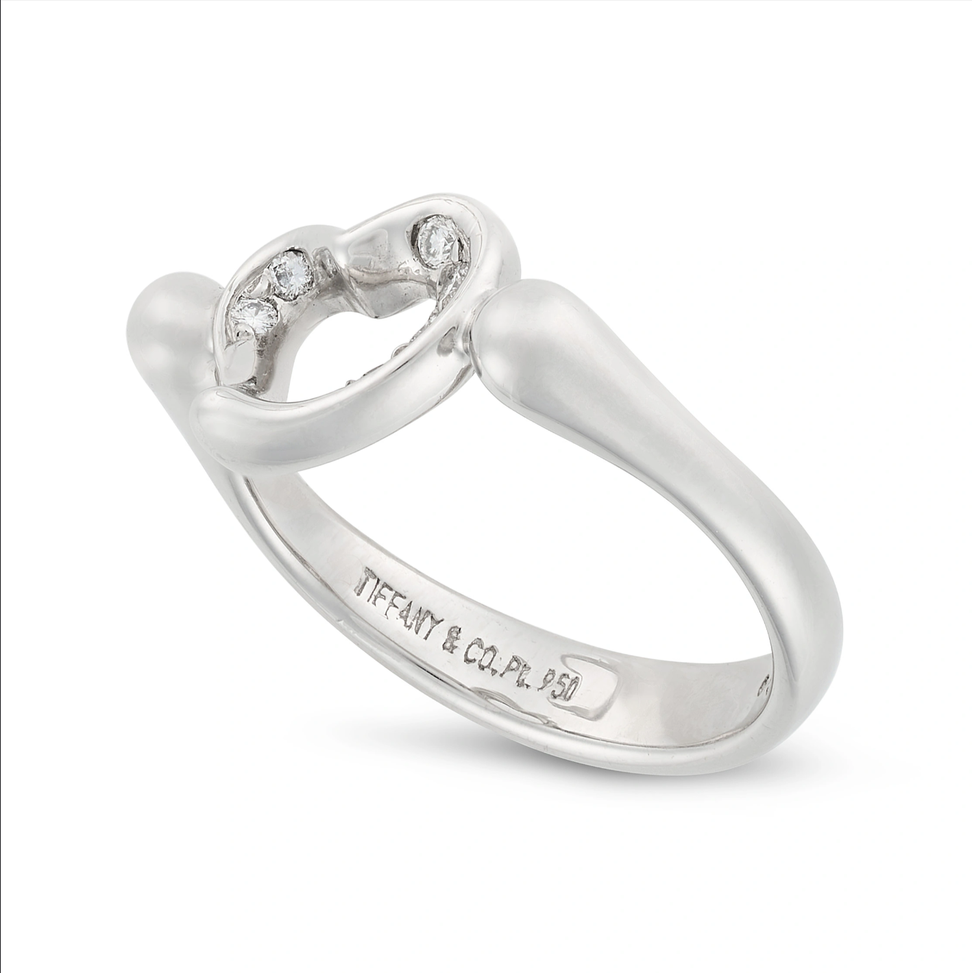 ELSA PERETTI FOR TIFFANY & CO., A DIAMOND OPEN HEART RING