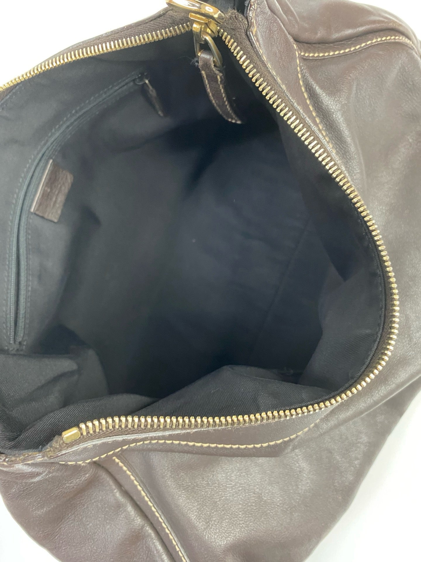J2878 Gucci Shoulder Bag Abbey Leather dark Brown Shoulder Bag | Pre-Owned Dark Brown Leather