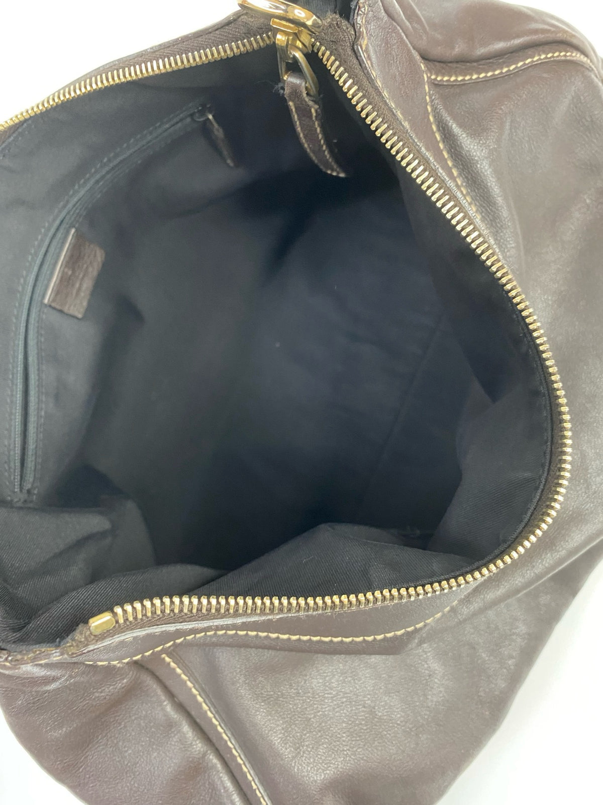 J2878 Gucci Shoulder Bag Abbey Leather dark Brown Shoulder Bag | Pre-Owned Dark Brown Leather