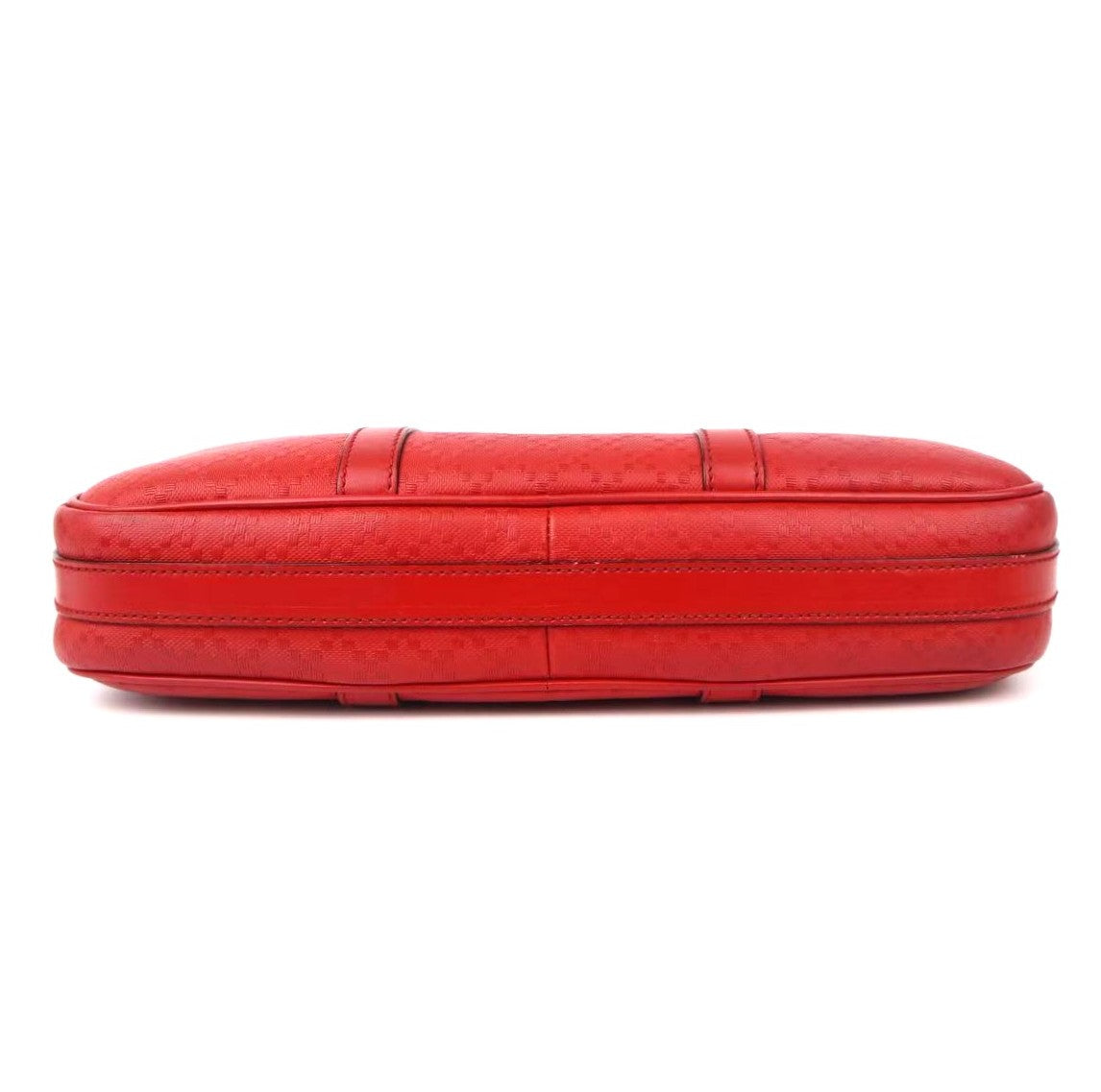 C1139 Gucci Red Diamante Textured Leather Briefcase Bag -Pre Owned