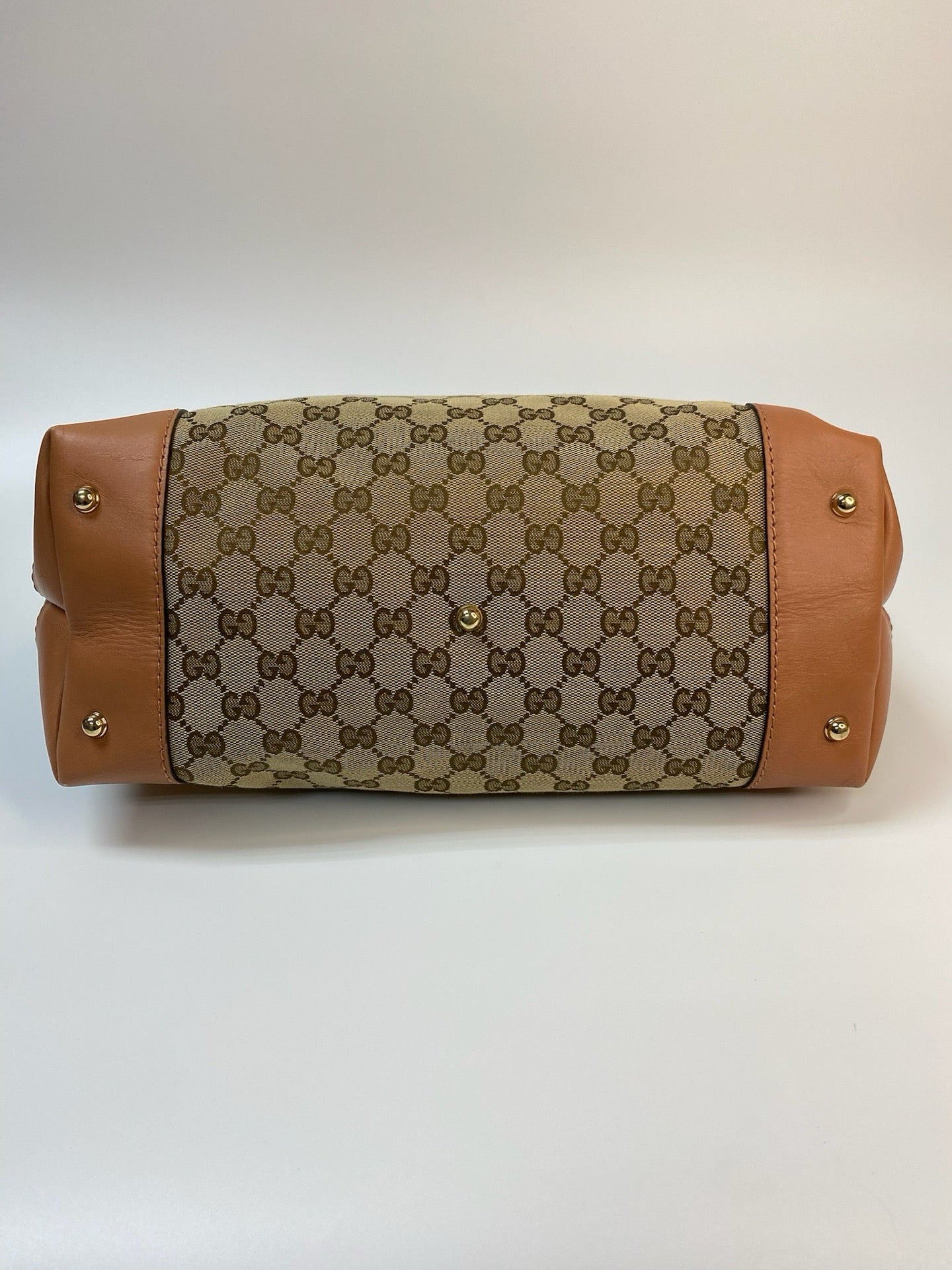 J2992 Gucci Tote Bag Canvas Heart Bit Satchel Tote | Pre-Owned Canvas