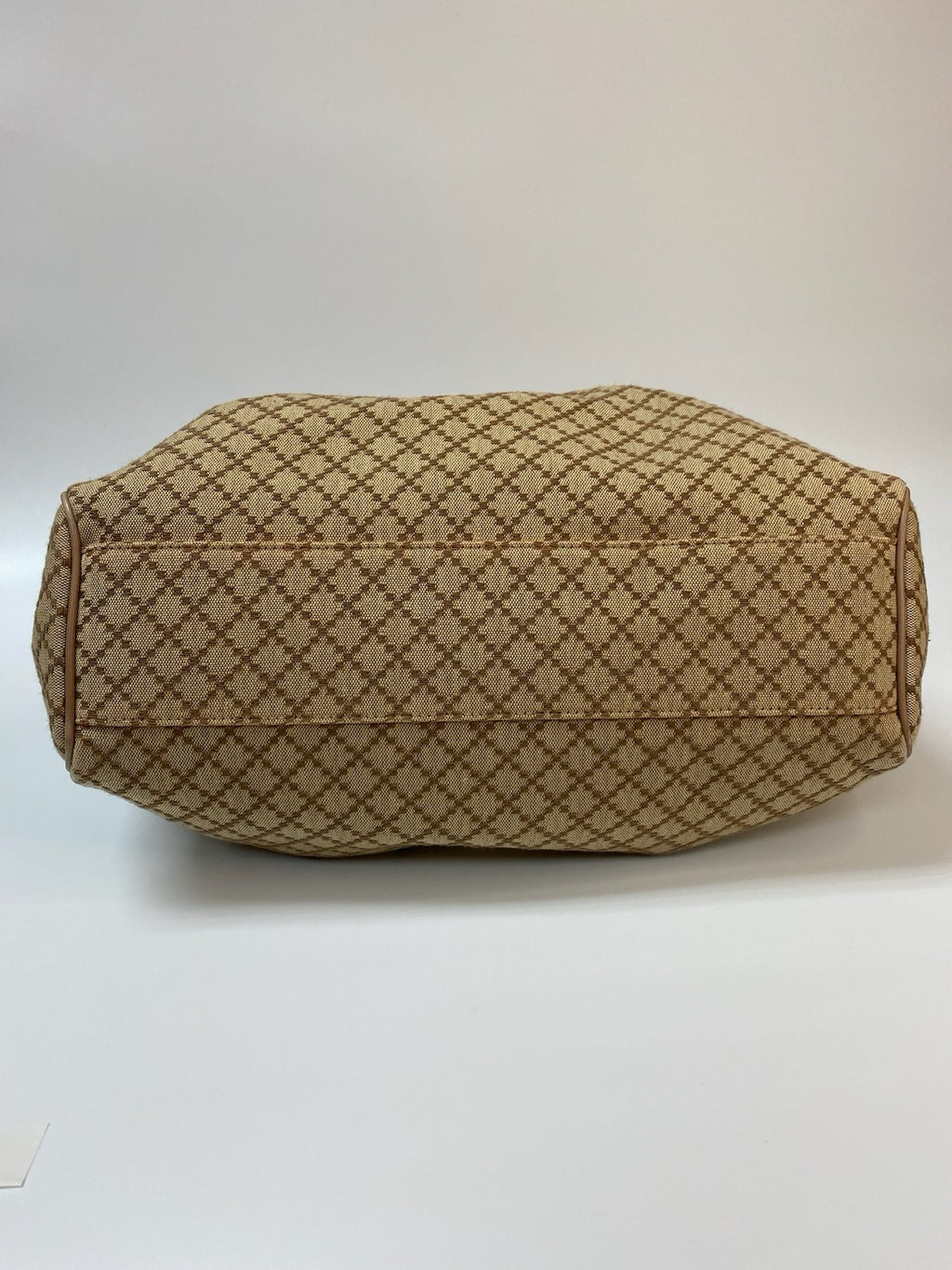 J2879 Gucci Top Handle Bag Diamante Canvas Sukeyy Tote | Pre-Owned Brown Canvas/Diamante