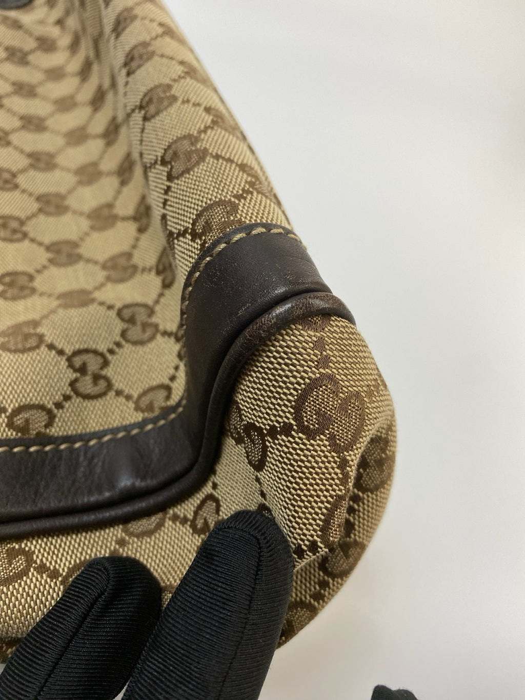 J2866 Gucci Tote Bag GG Canvas Trophy Tote Bag | Pre-Owned Canvas GG Monogram