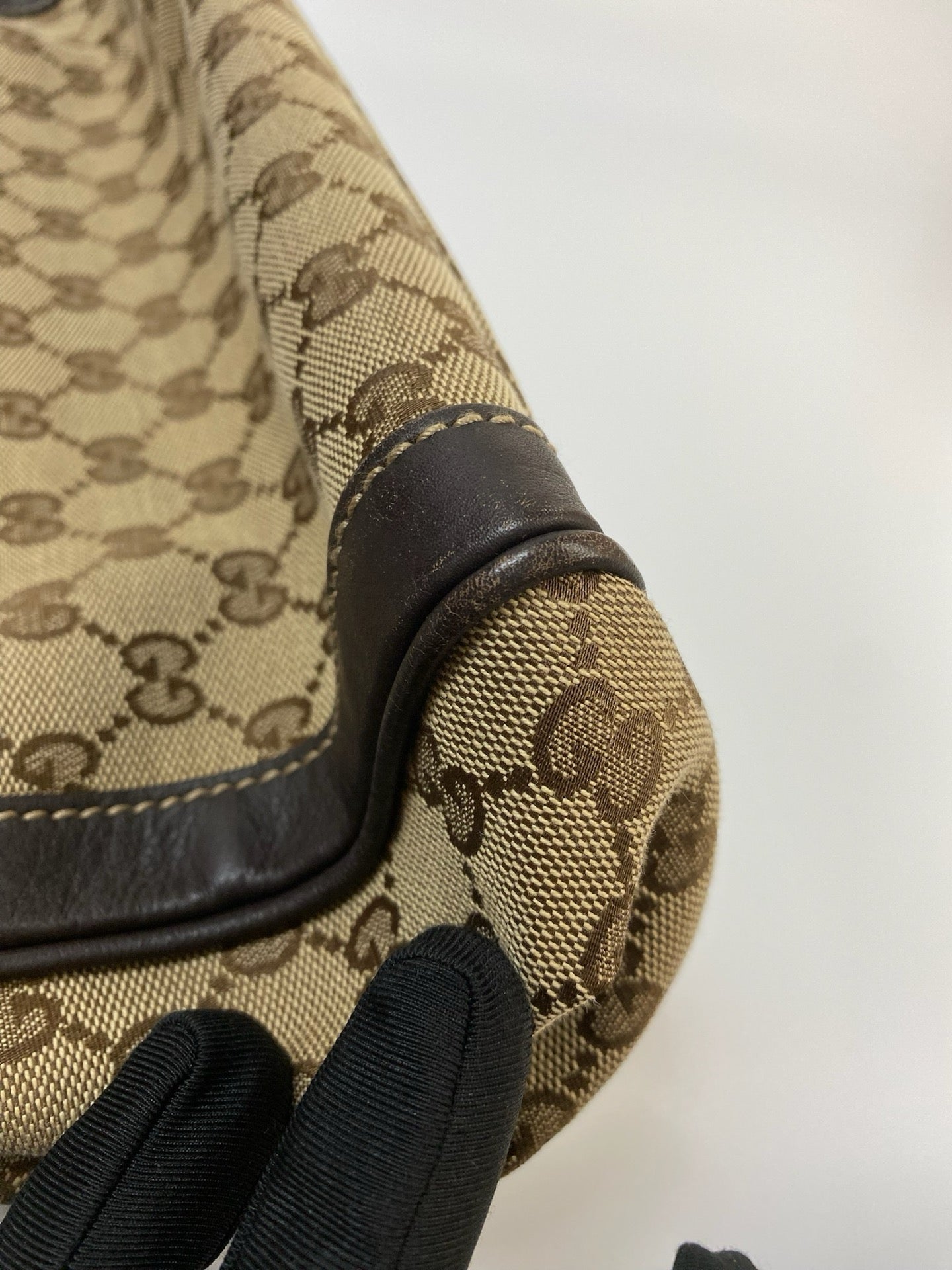 J2866 Gucci Tote Bag GG Canvas Trophy Tote Bag | Pre-Owned Canvas GG Monogram