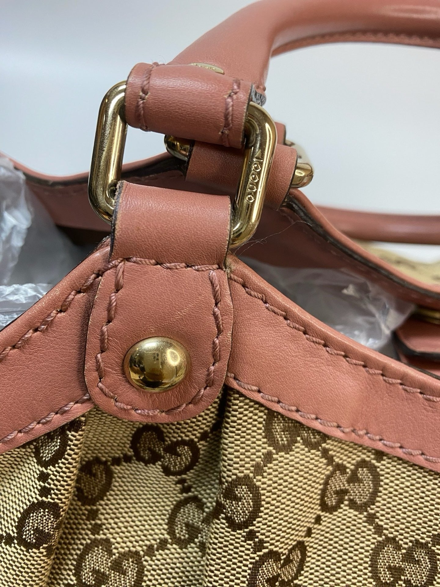 J2868 Gucci Shoulder Bag Monogram Sukey Hobo Shoulder bag | Pre-Owned Brown Canvas/Monogram