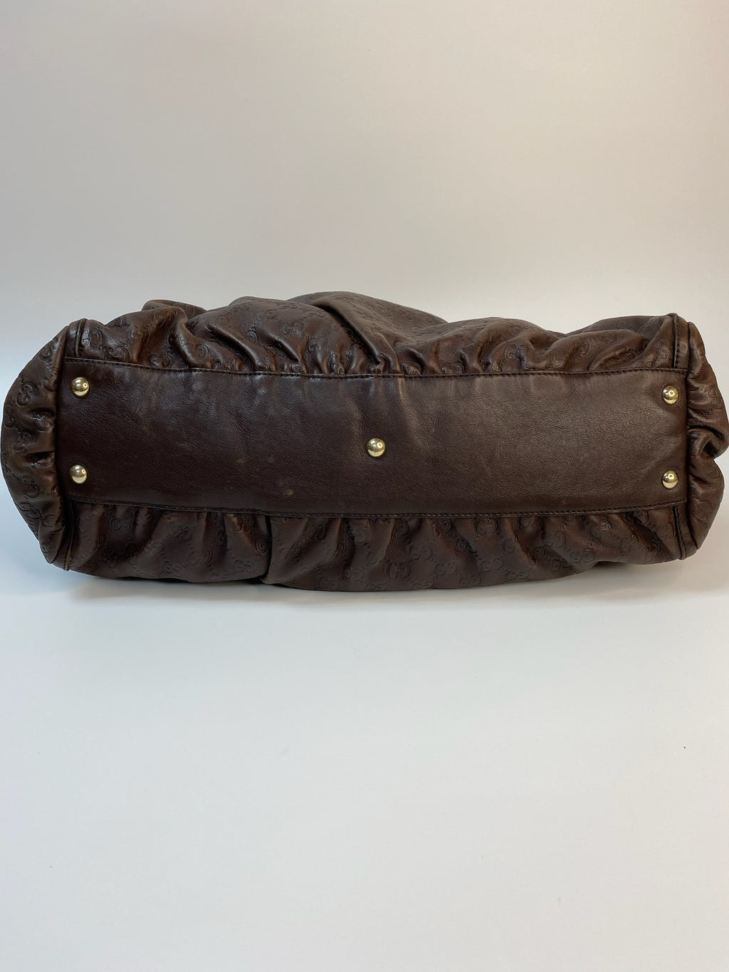 J2882 Gucci Tote Bag Brown Guccissima leather D Ring Tote | Pre-Owned Brown Leather/Guccissima
