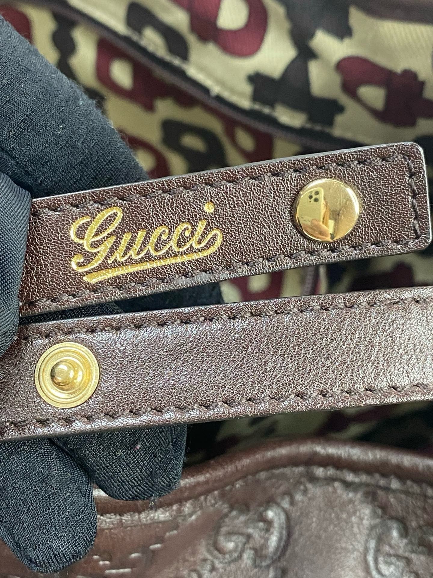 J2949 Gucci Shoulder Bag Abbey Bag Marrom Original | Pre-OwneBrown