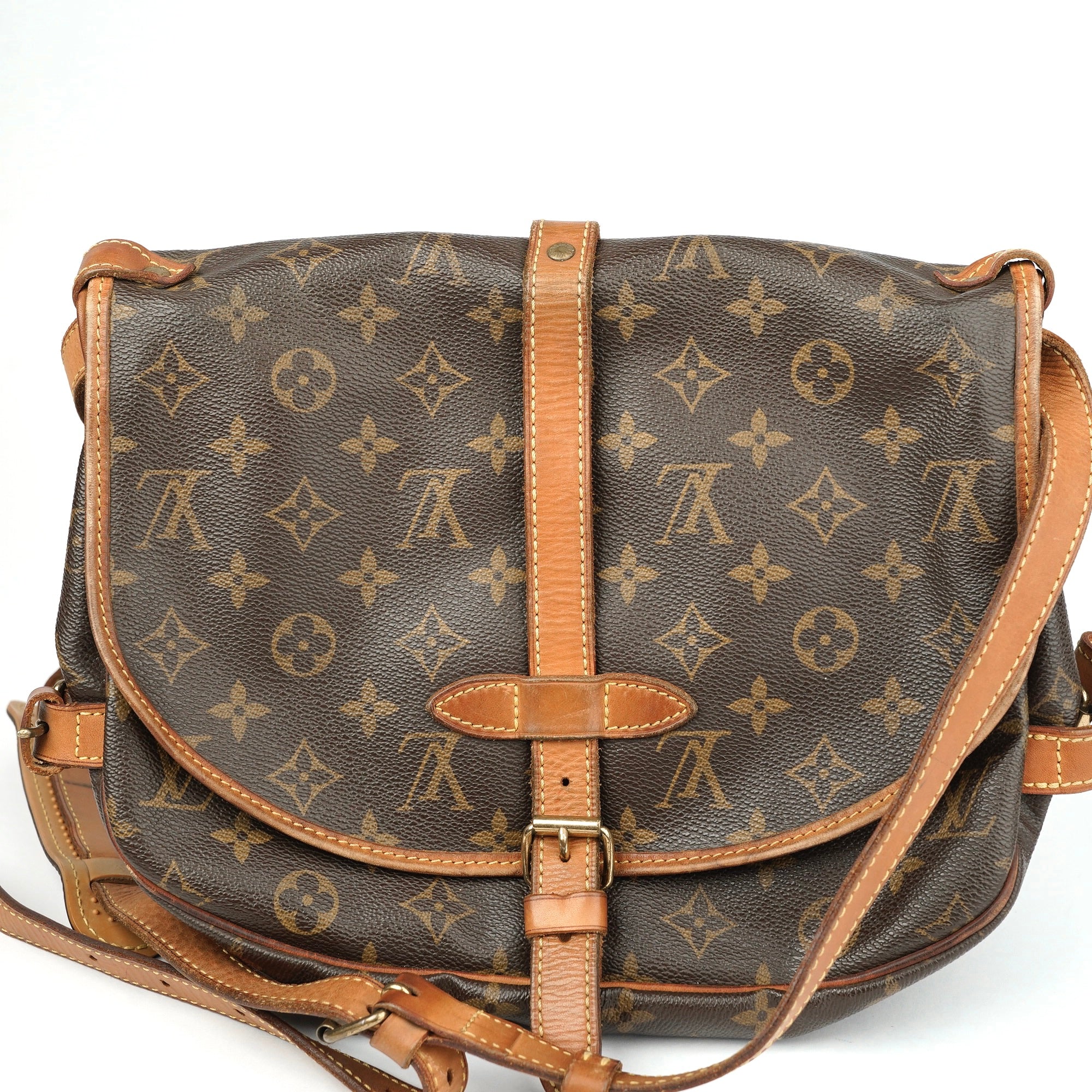 J1460 Louis Vuitton Saumur 30 Shoulder Bag Monogram Brown- Pre Owned