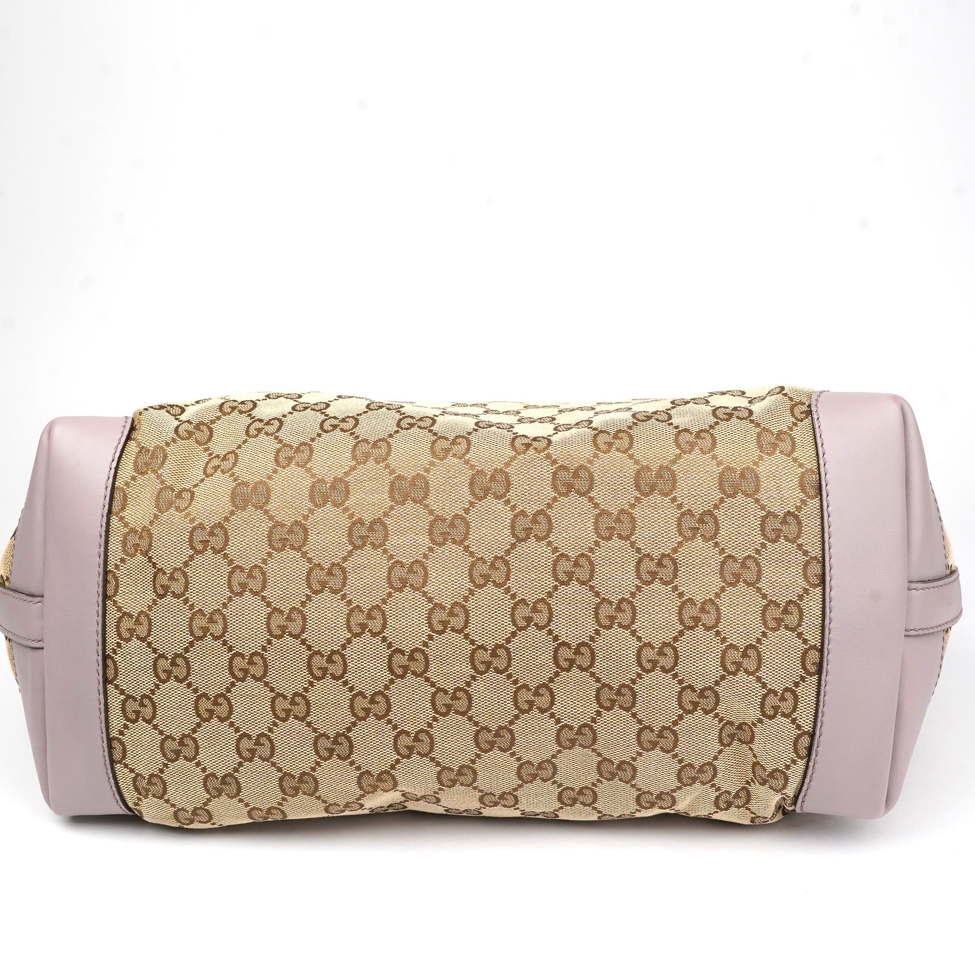 J1444 Gucci GG Canvas Craft Medium Tote Brown Beige- Pre Owned