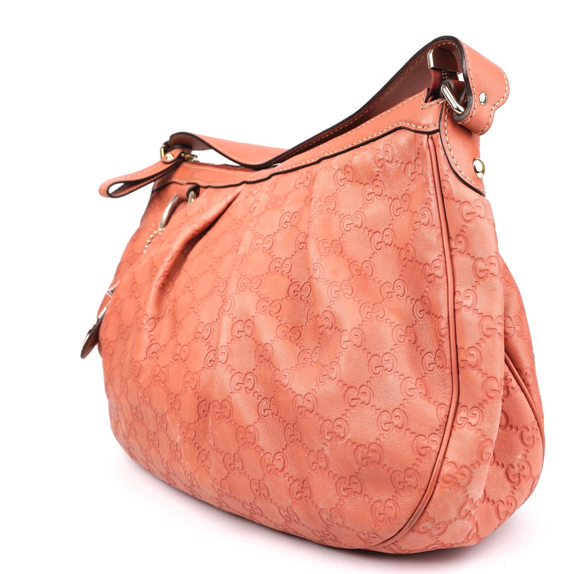 J1432 GUCCI Guccissima Sukey Hobo Rose Bag- Pre Owned