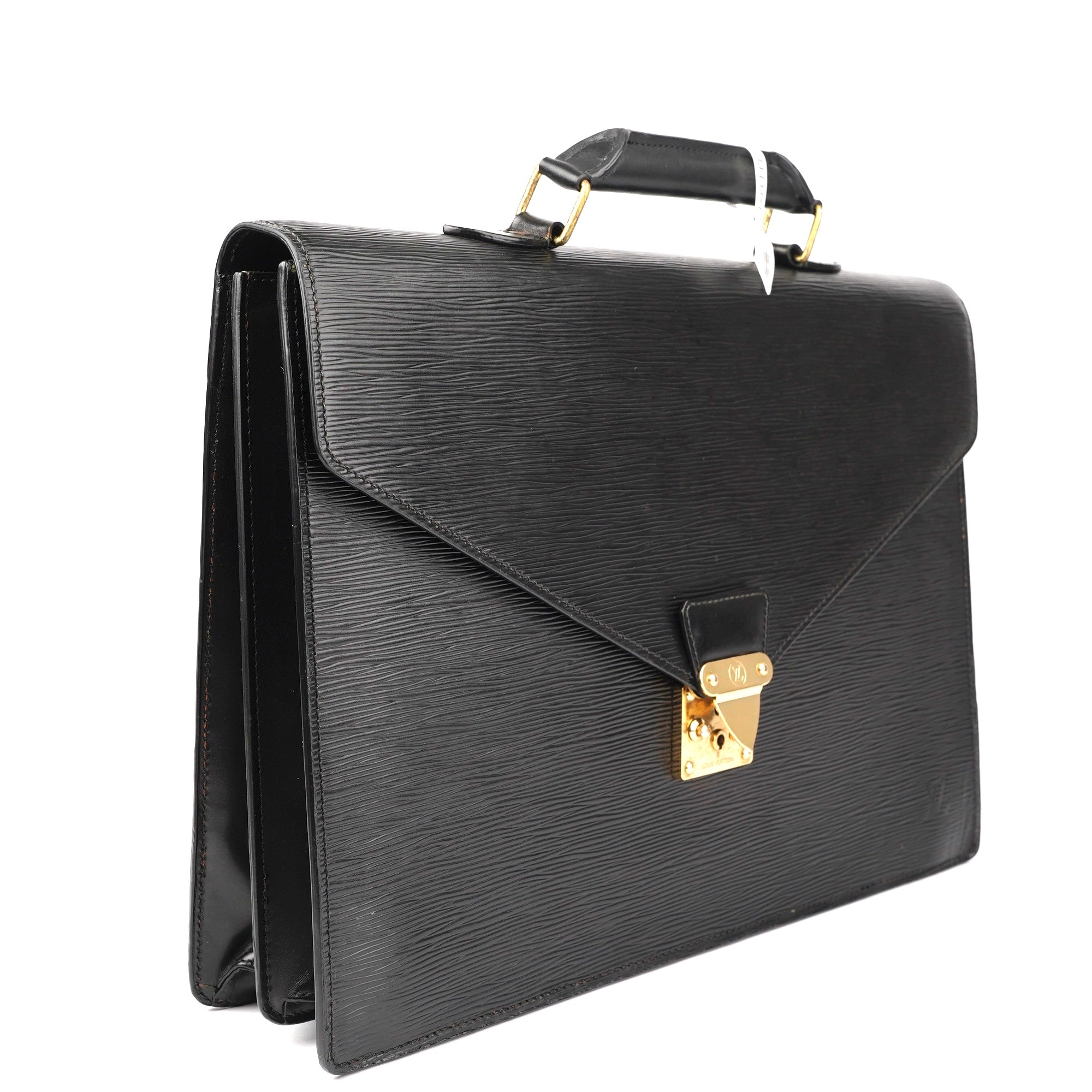 J1439 Louis Vuitton Black Epi Leather Document Case- Pre Owned