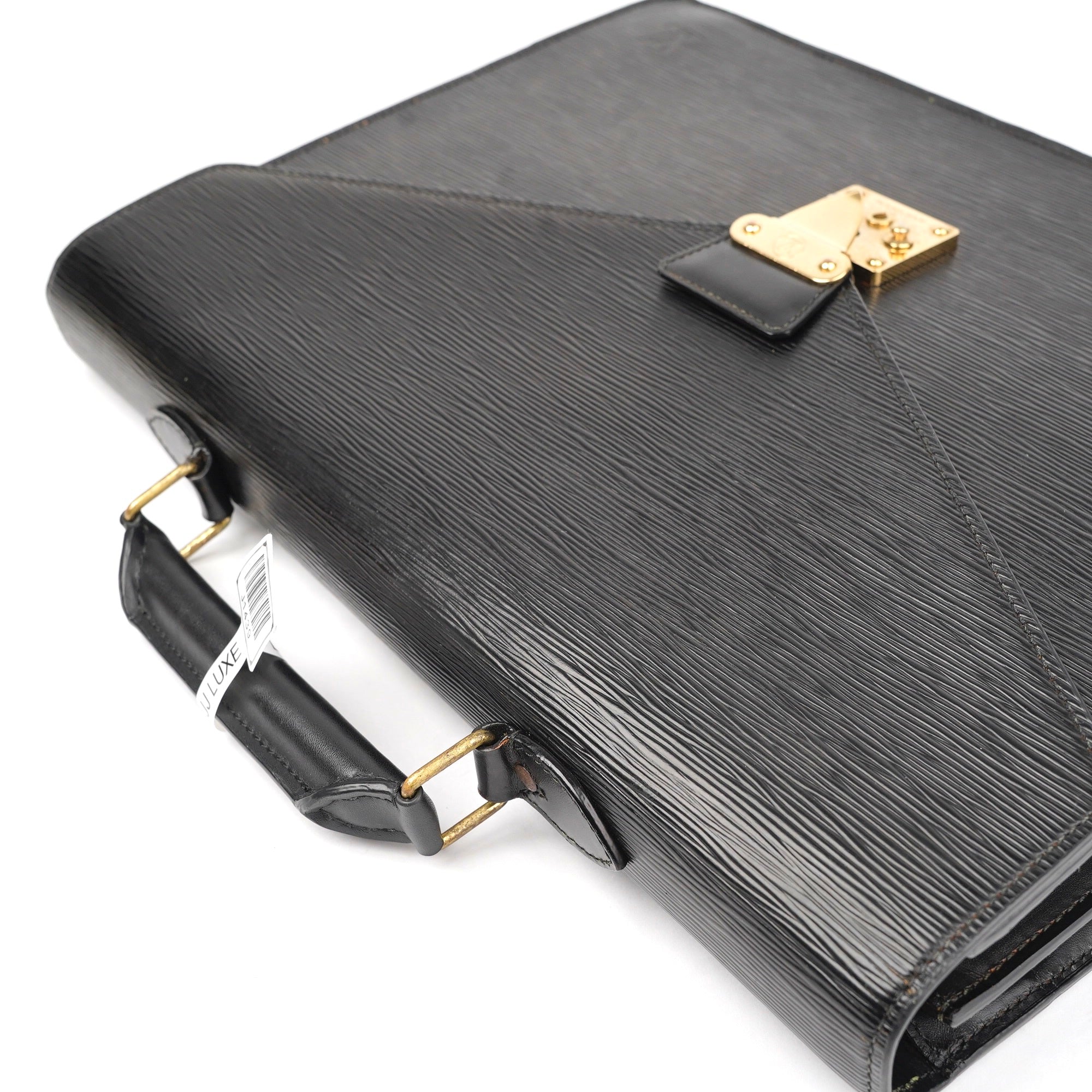 J1439 Louis Vuitton Black Epi Leather Document Case- Pre Owned