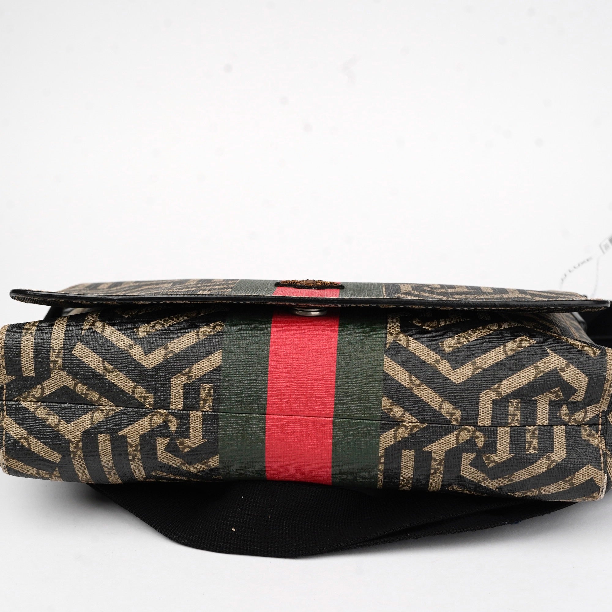 J1430 Gucci Bee Web Flap Messenger Bag- Pre Owned